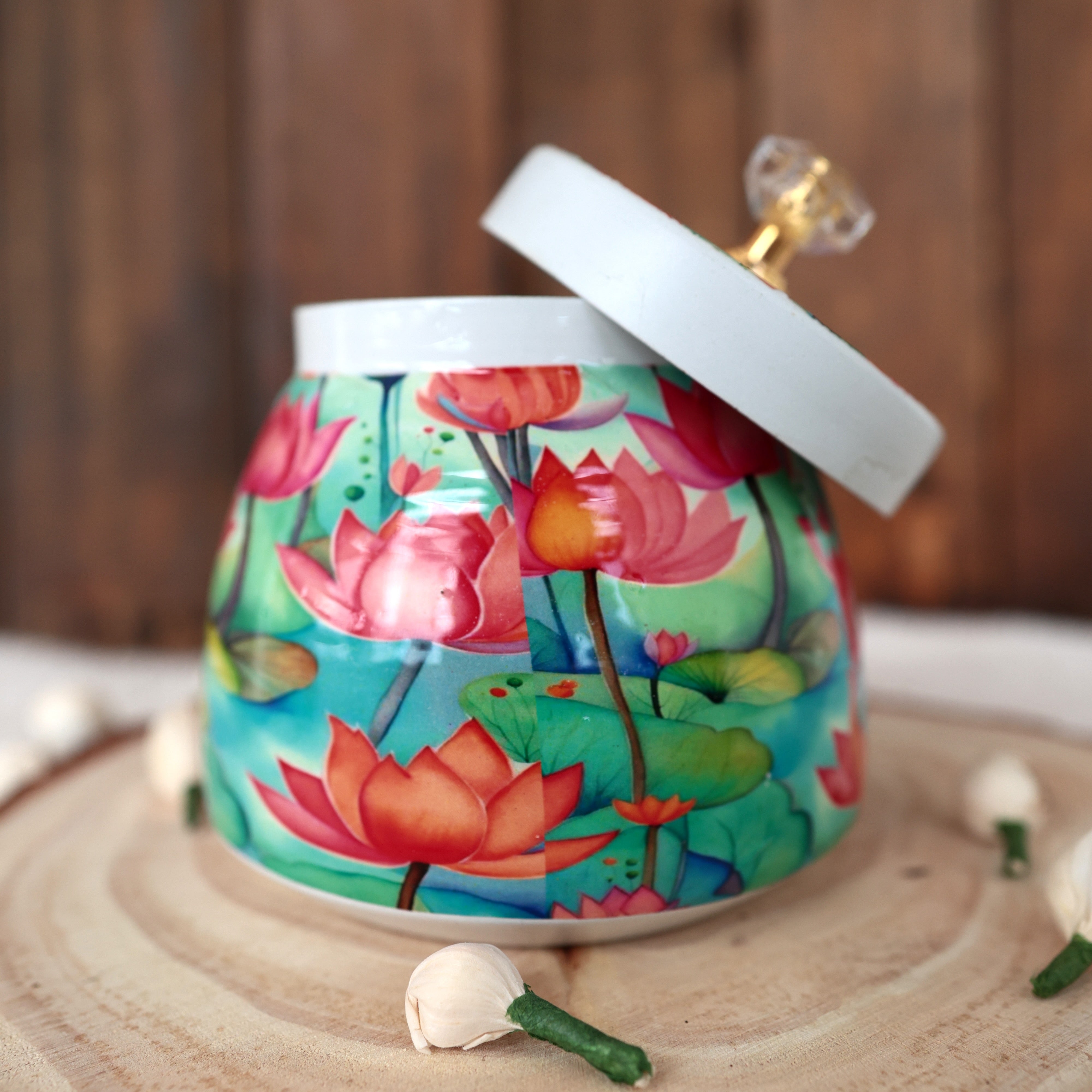 MULTIPURPOSE PICHWAI PRINTED METAL AIR TIGHT JARS - ASSORTED COLOURS & PRINTS