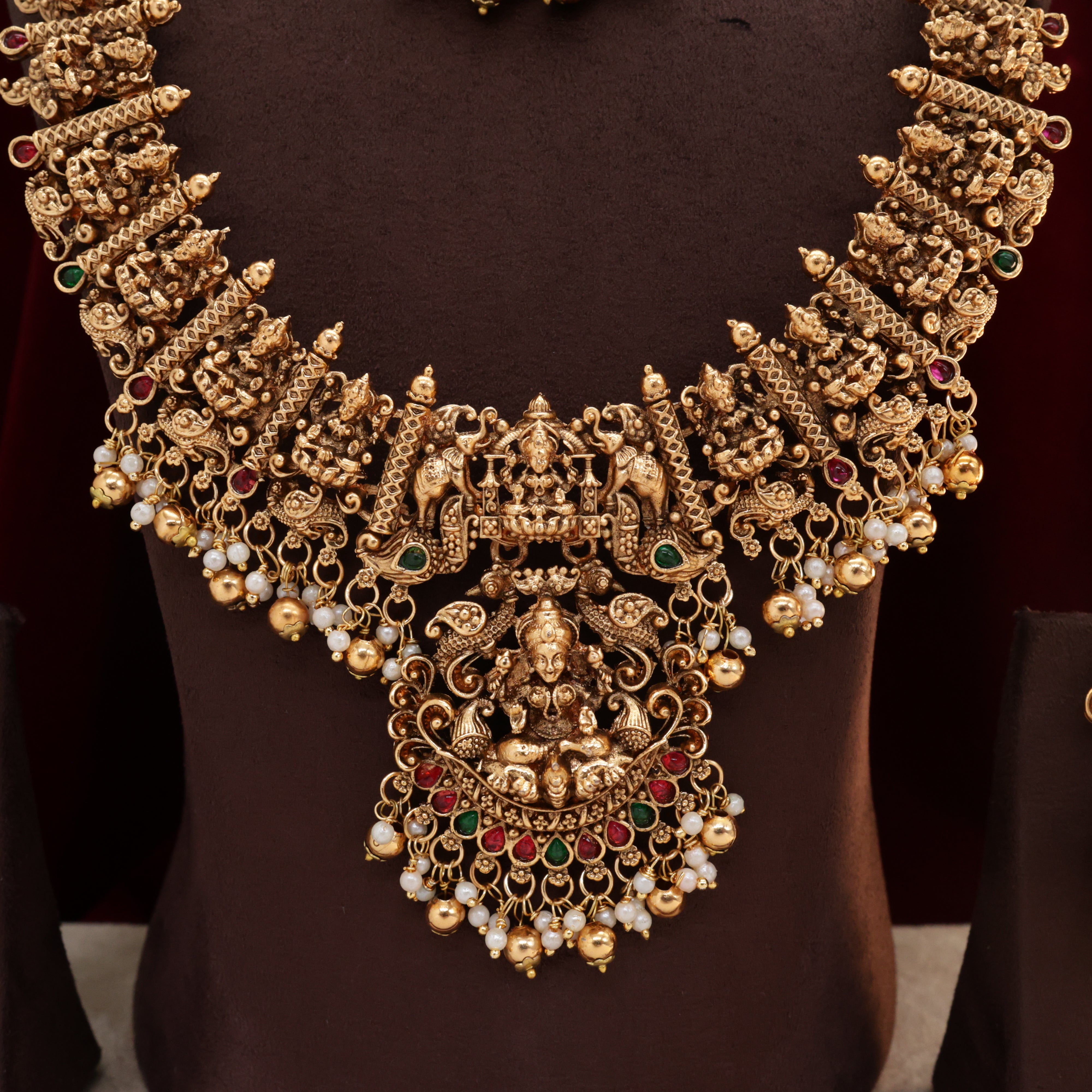 Antique Nagas Lakshmi Budget Friendly Bridal Combo Set
