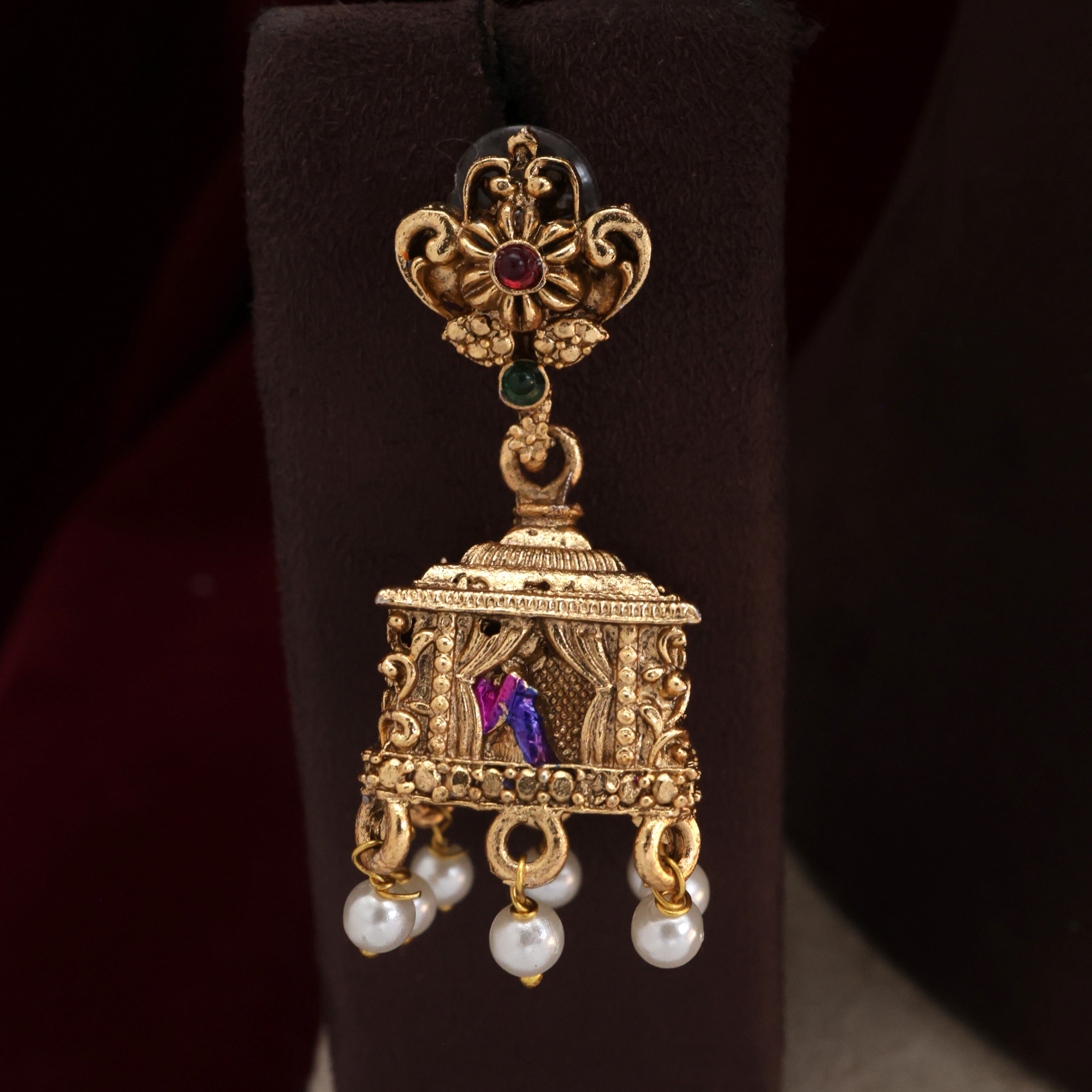 Antique Nagas Meena Work Royal Wedding Barat Bridal Combo Set