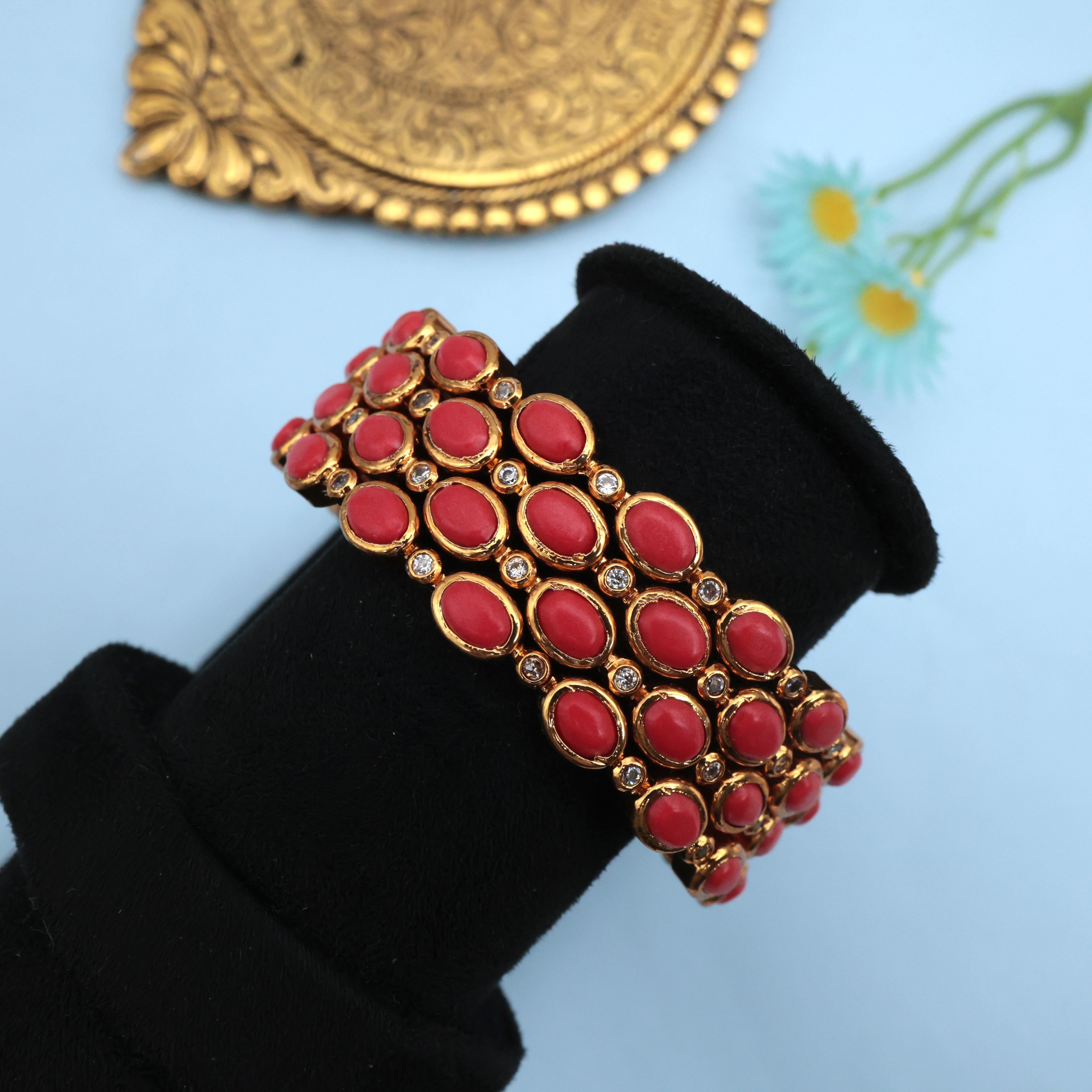 Premium Set of 4 Coral Bangles