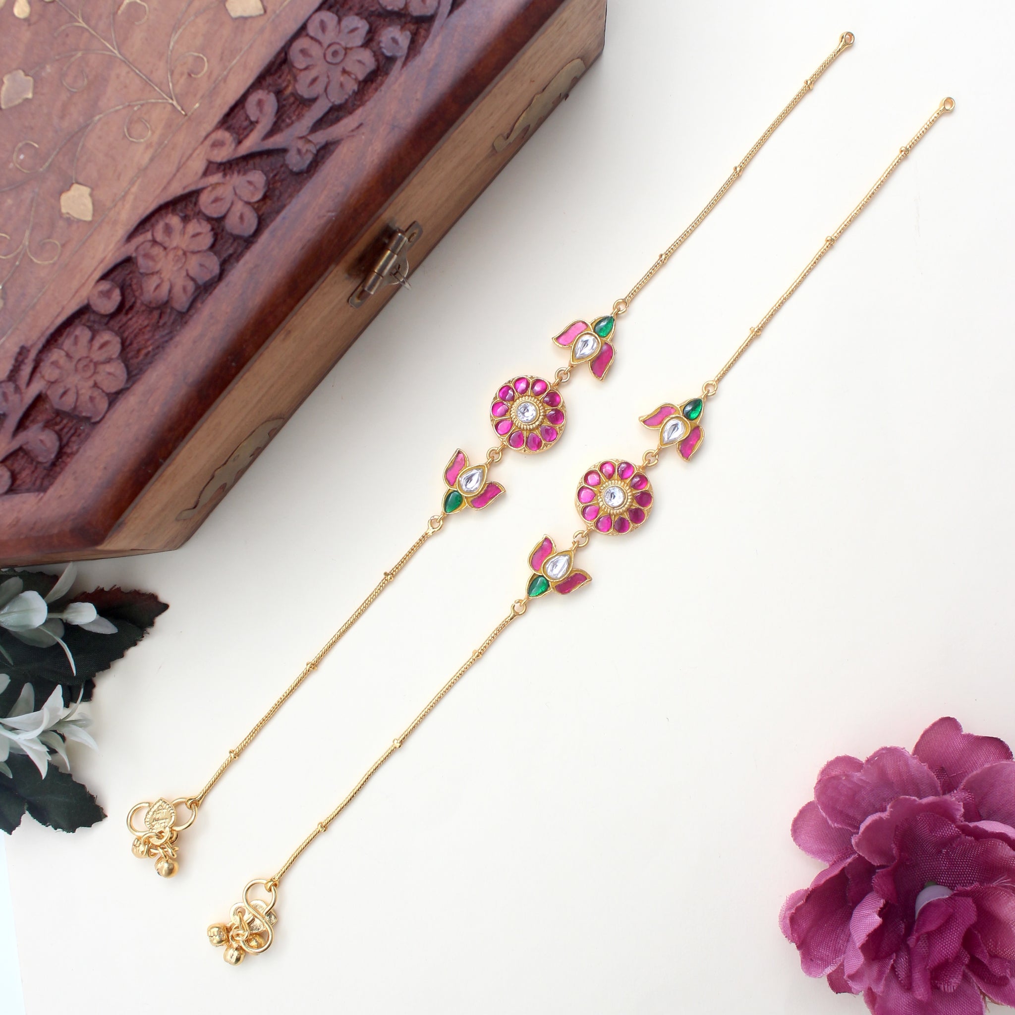 Multicolor - Handmade Flower Anklet by Jugaad