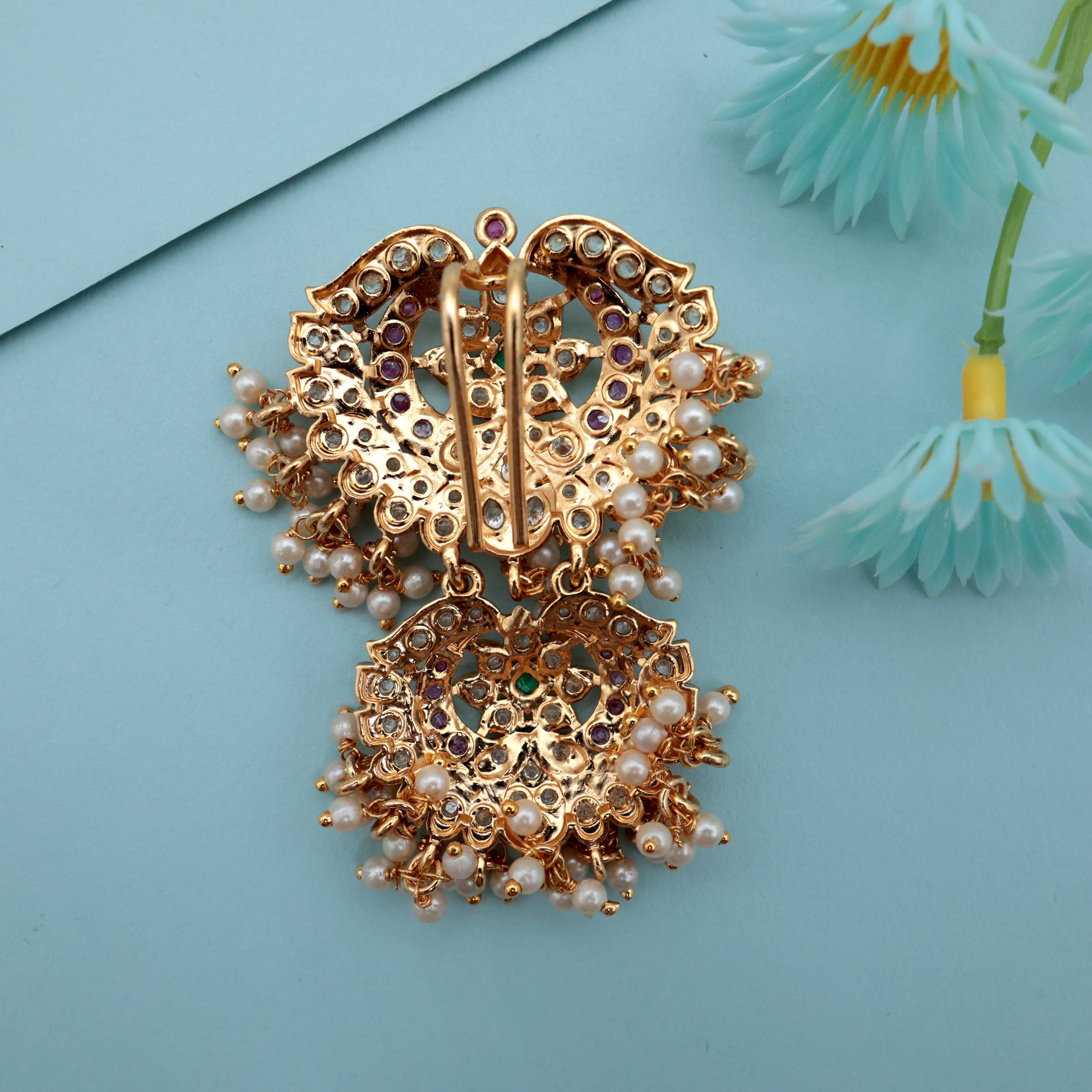 AD 2 Layer Flower Bridal Choti - Short Choti For Hair