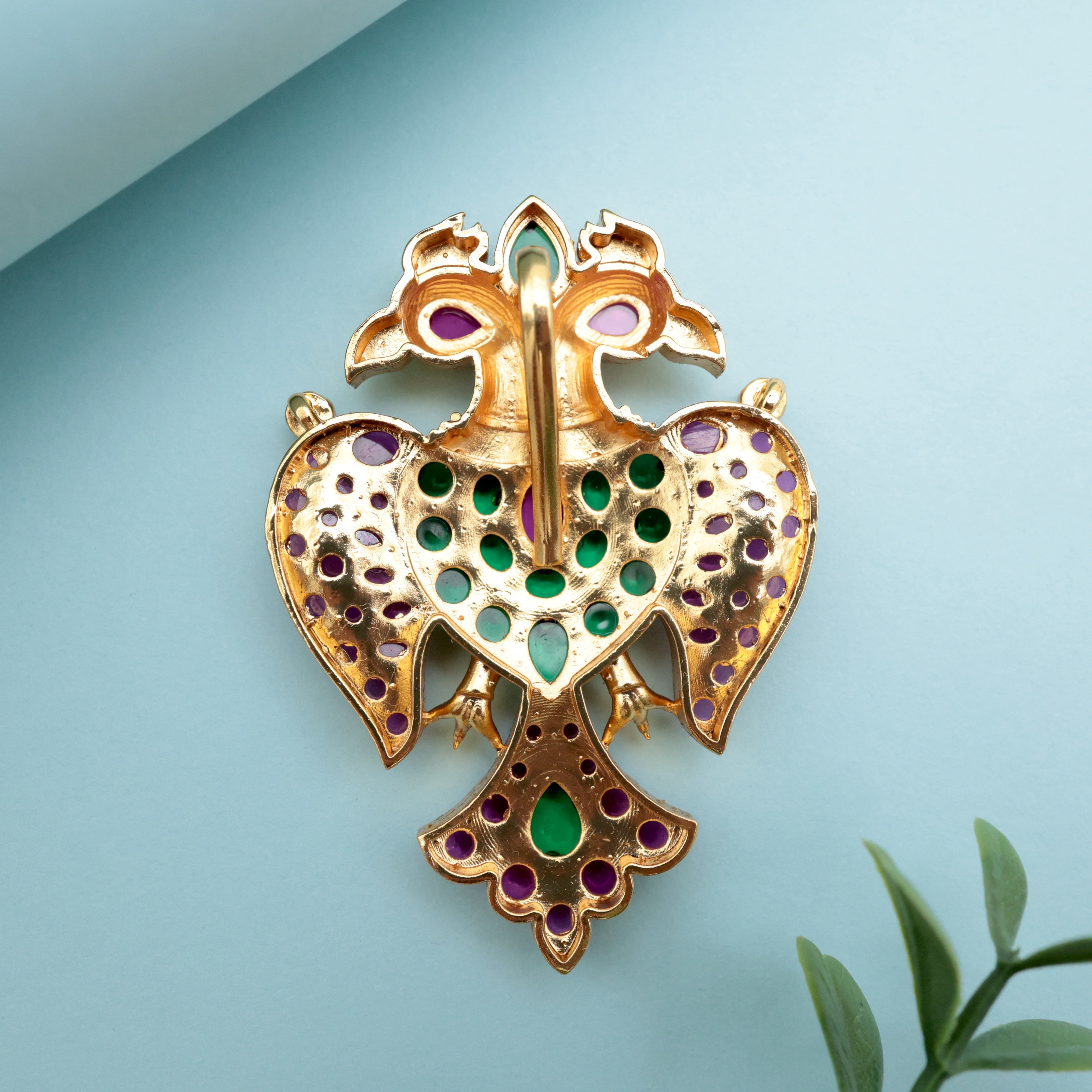 Premium Kemp Traditional Gandaberunda Detachable Pendant/Brooch Pin