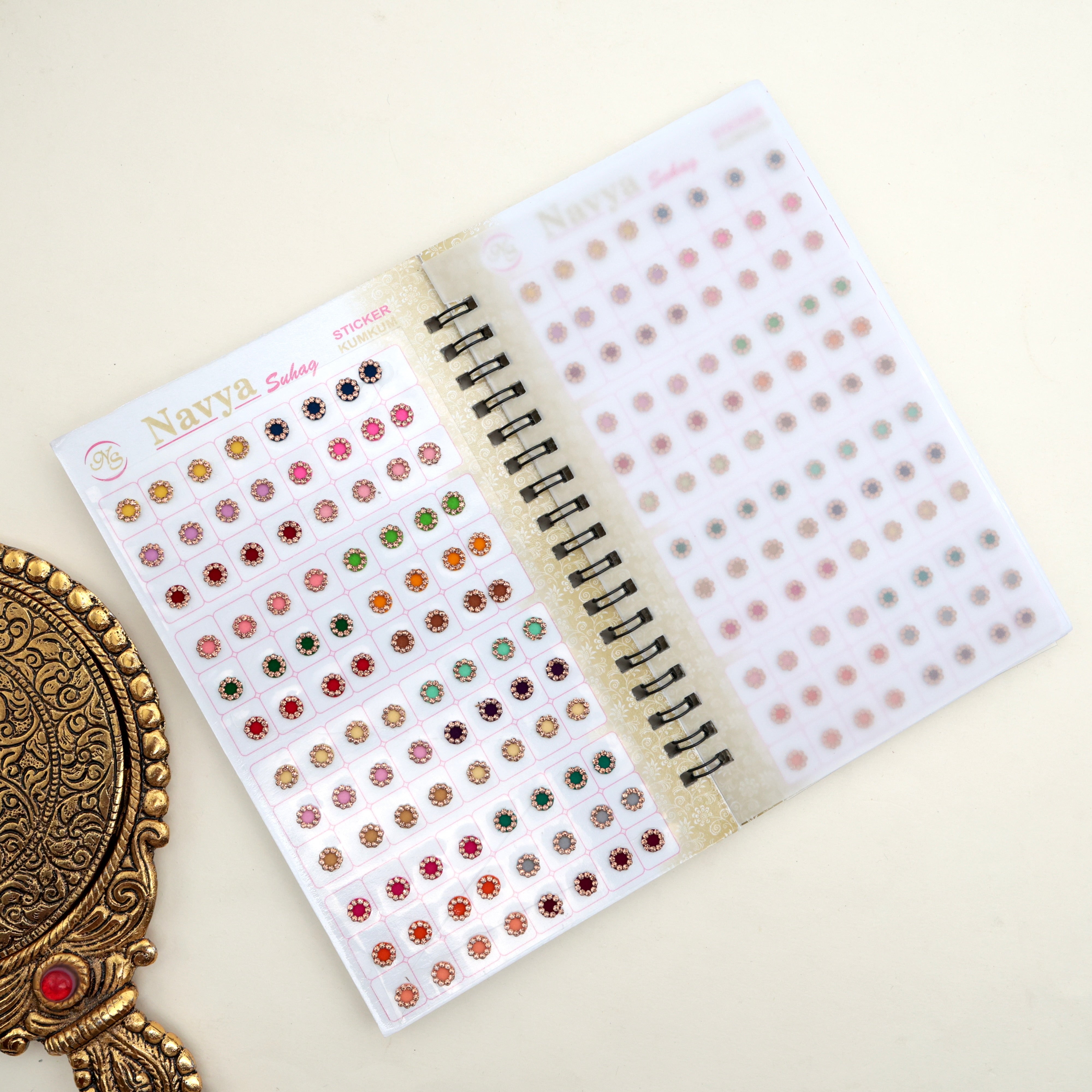 Navya Gold Premium Stone Border Bridal Fancy Velvet Bindis