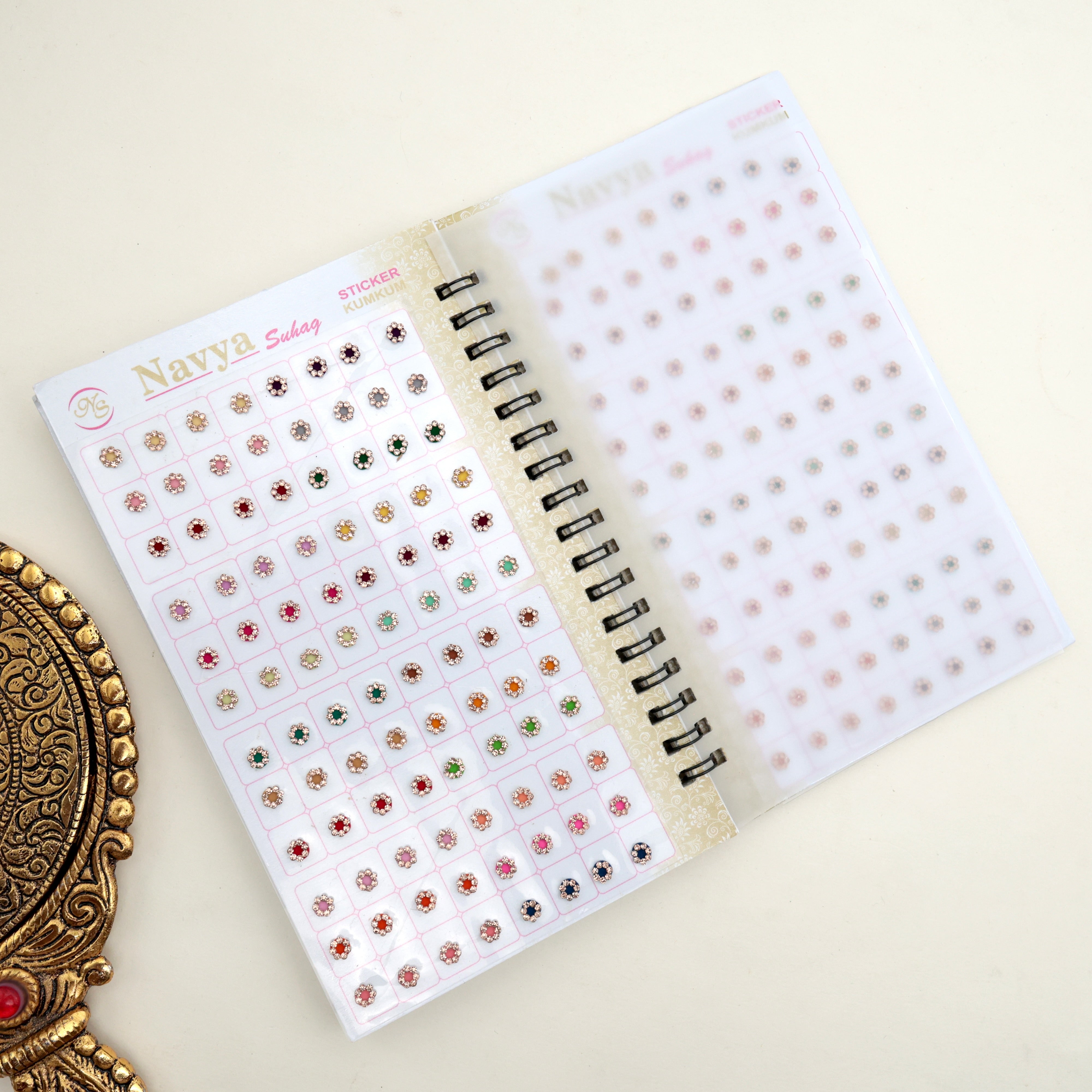 Navya Gold Premium Stone Border Bridal Fancy Velvet Bindis