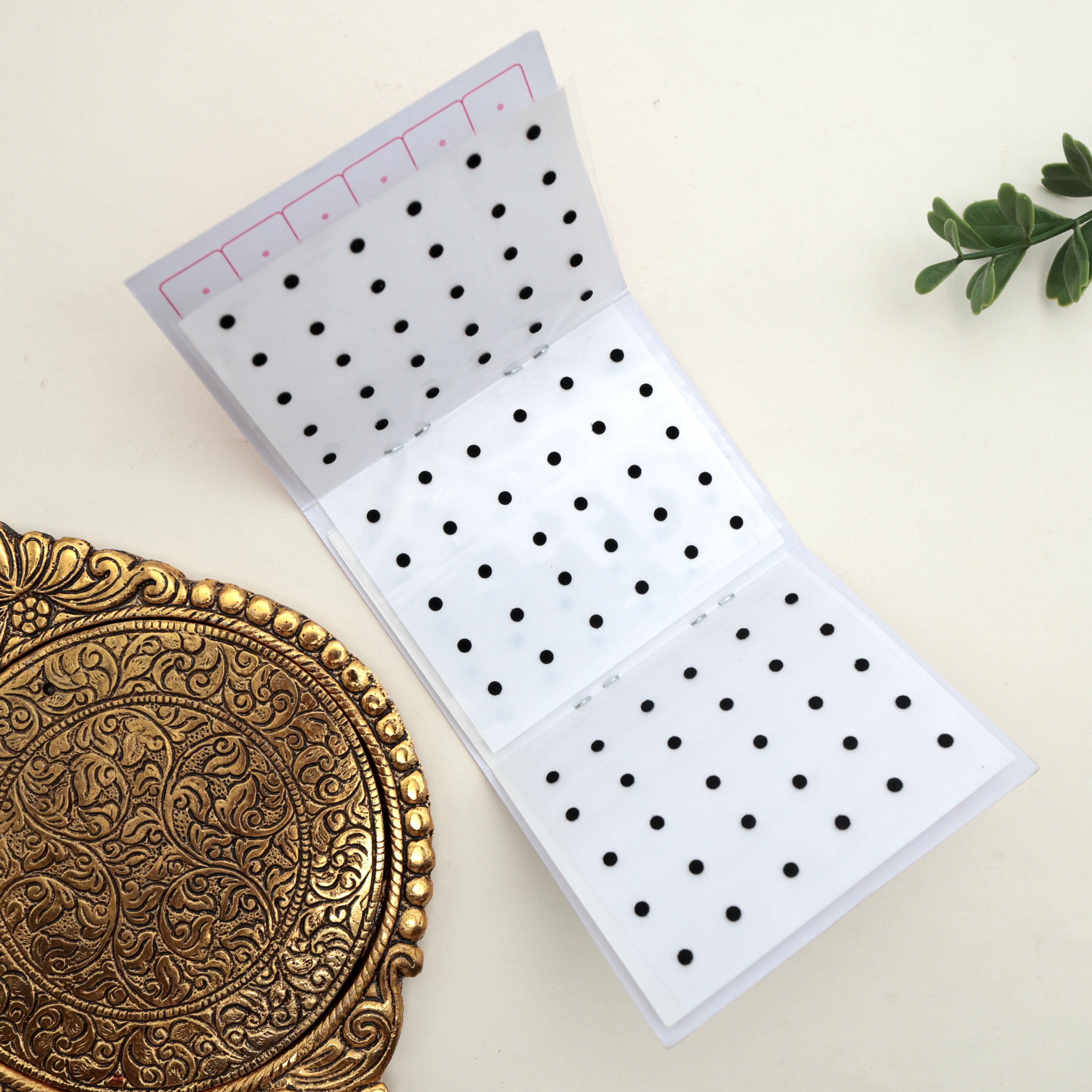 PLAIN ROUND BLACK BINDI SHEETS - SIZE: 3MM - PACK OF 12