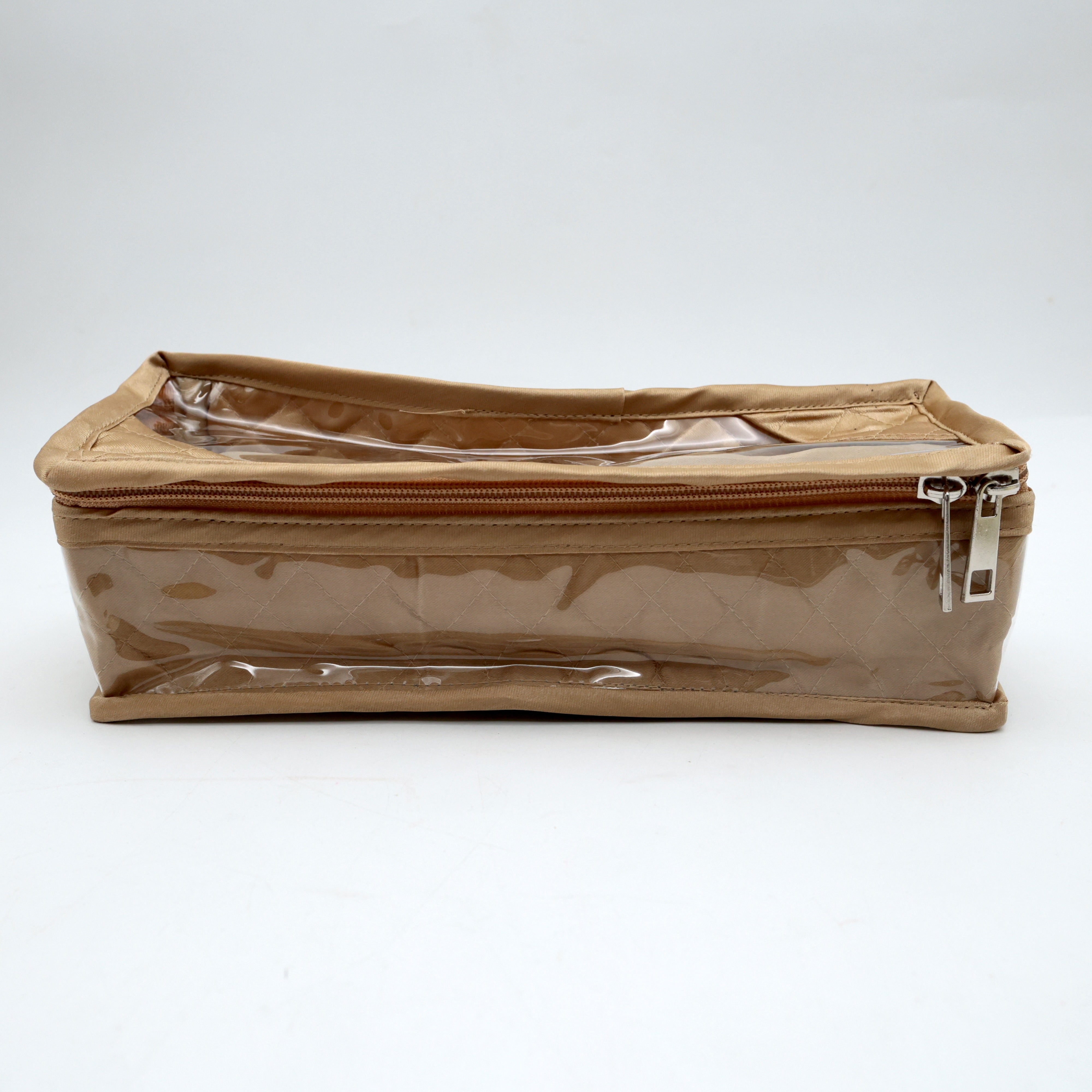 TRANSPARENT TOP VIEW SINGLE ROD FABRIC BANGLE ORGANISER POUCH - SINGLE ROLL BANGLES CHURI KIT