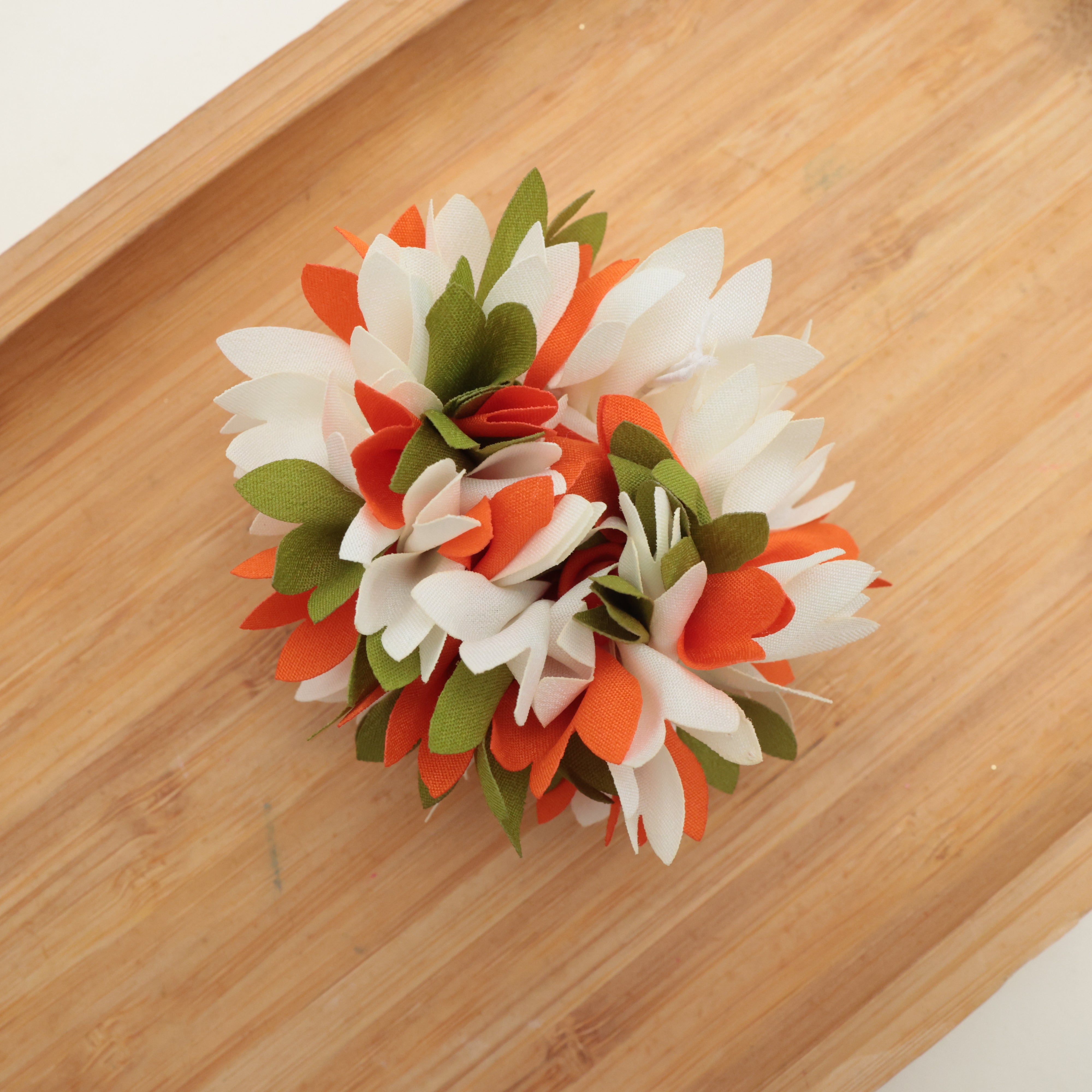 Handmade Real Look Pichi Poo Flower Elastic Hair Scrunchies For Kids - Elastic Flower Hair Bands