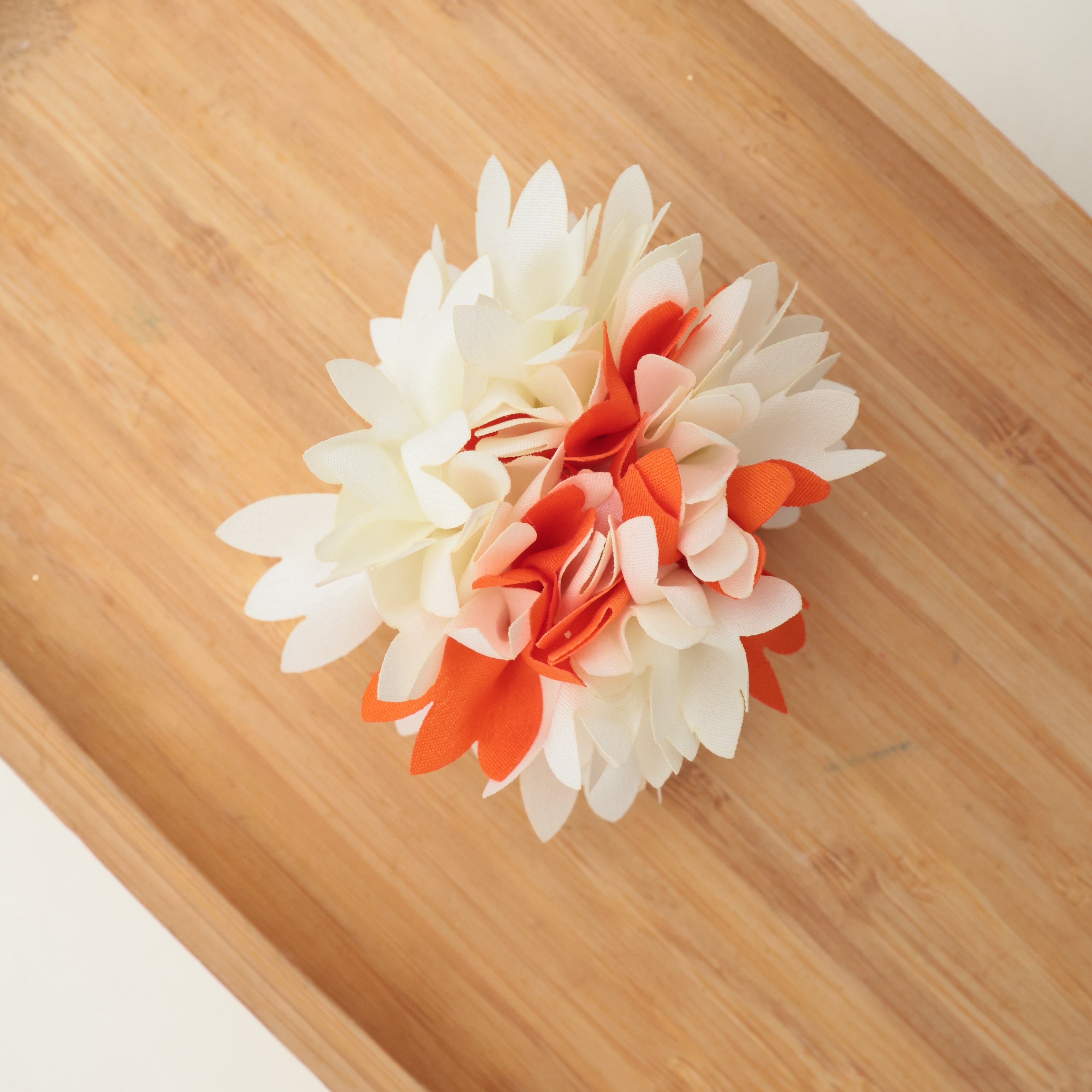 Handmade Real Look Pichi Poo Flower Elastic Hair Scrunchies For Kids - Elastic Flower Hair Bands