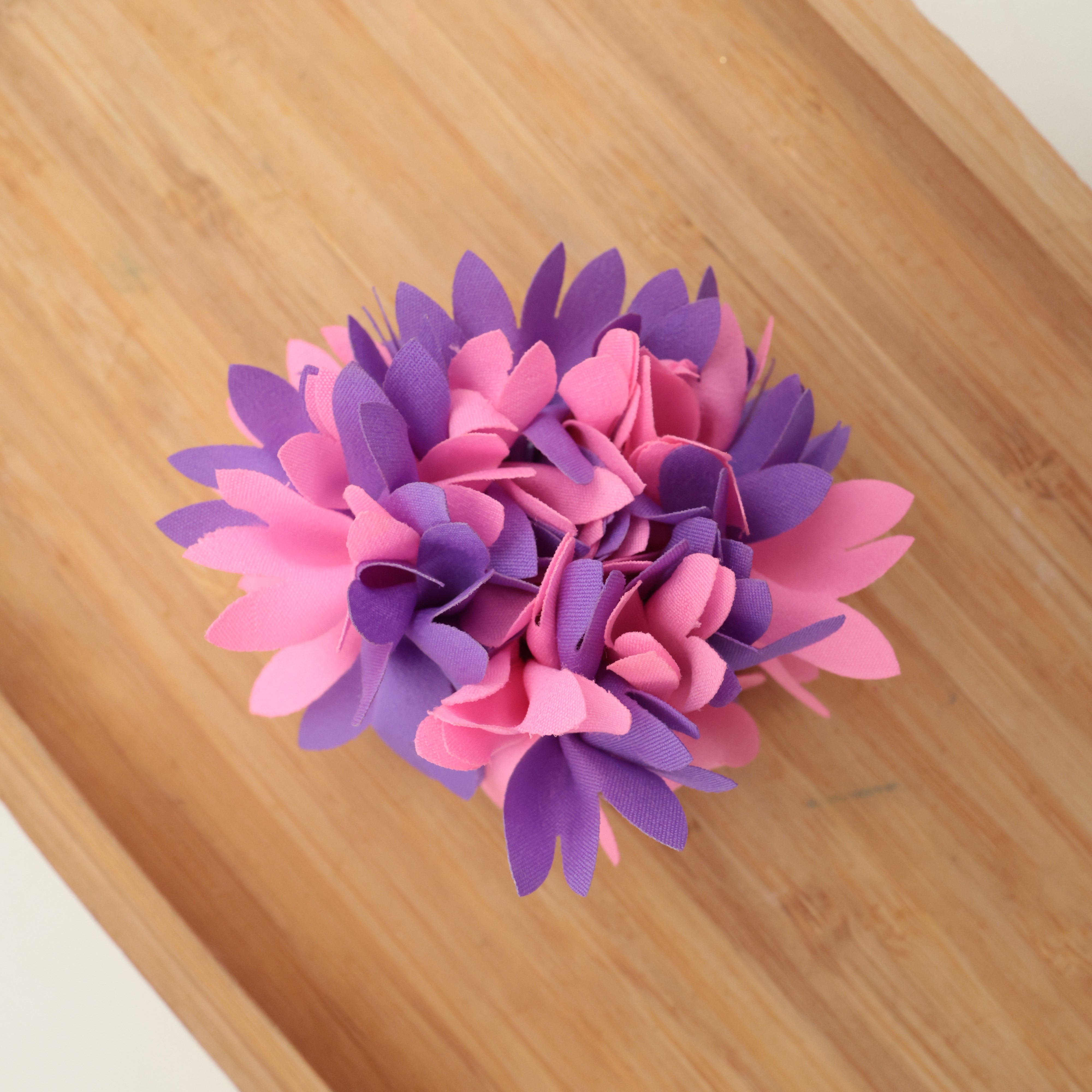 Handmade Real Look Pichi Poo Flower Elastic Hair Scrunchies For Kids - Elastic Flower Hair Bands