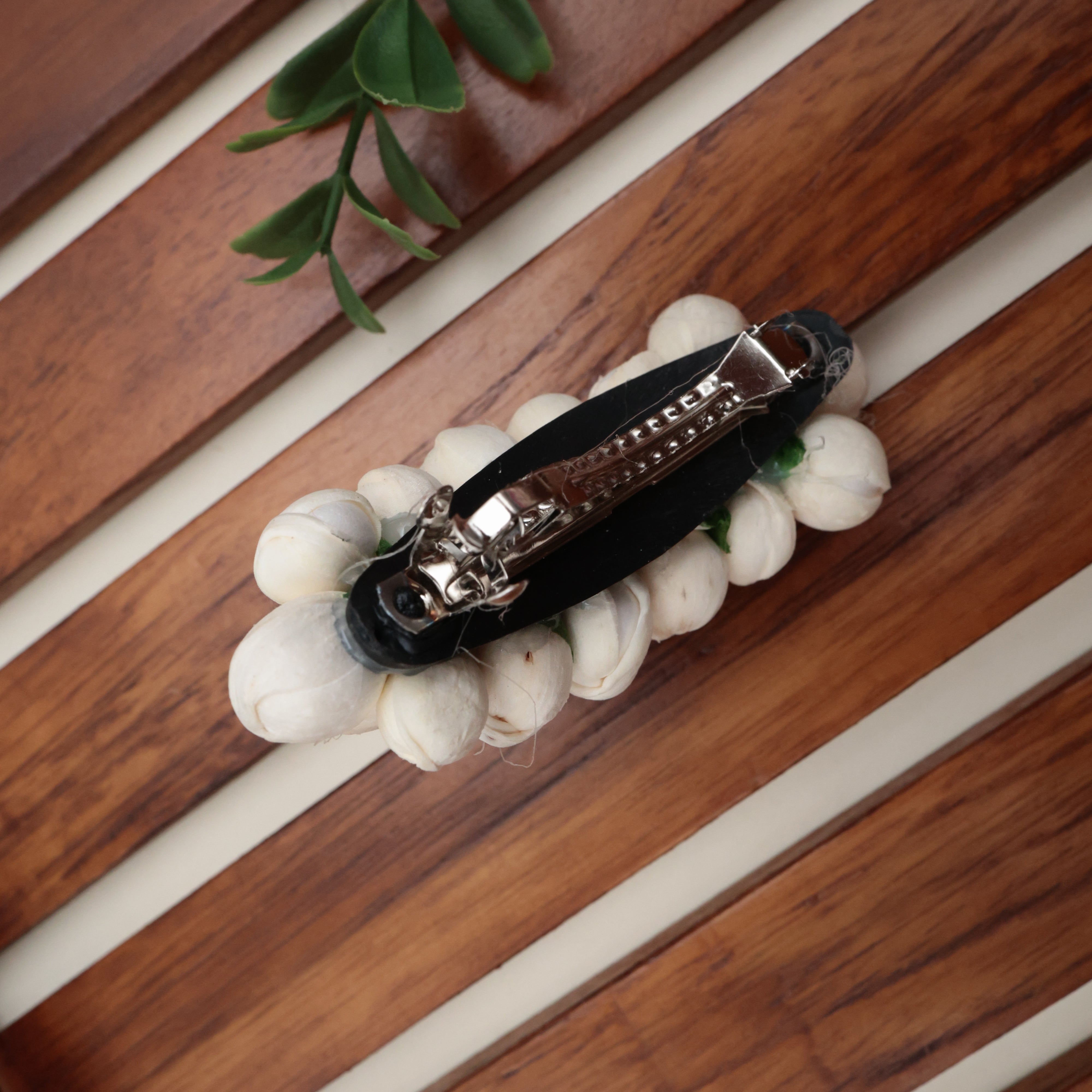 Handmade 4 Line Jasmine Pollens French Barrette Hair Clip For Women