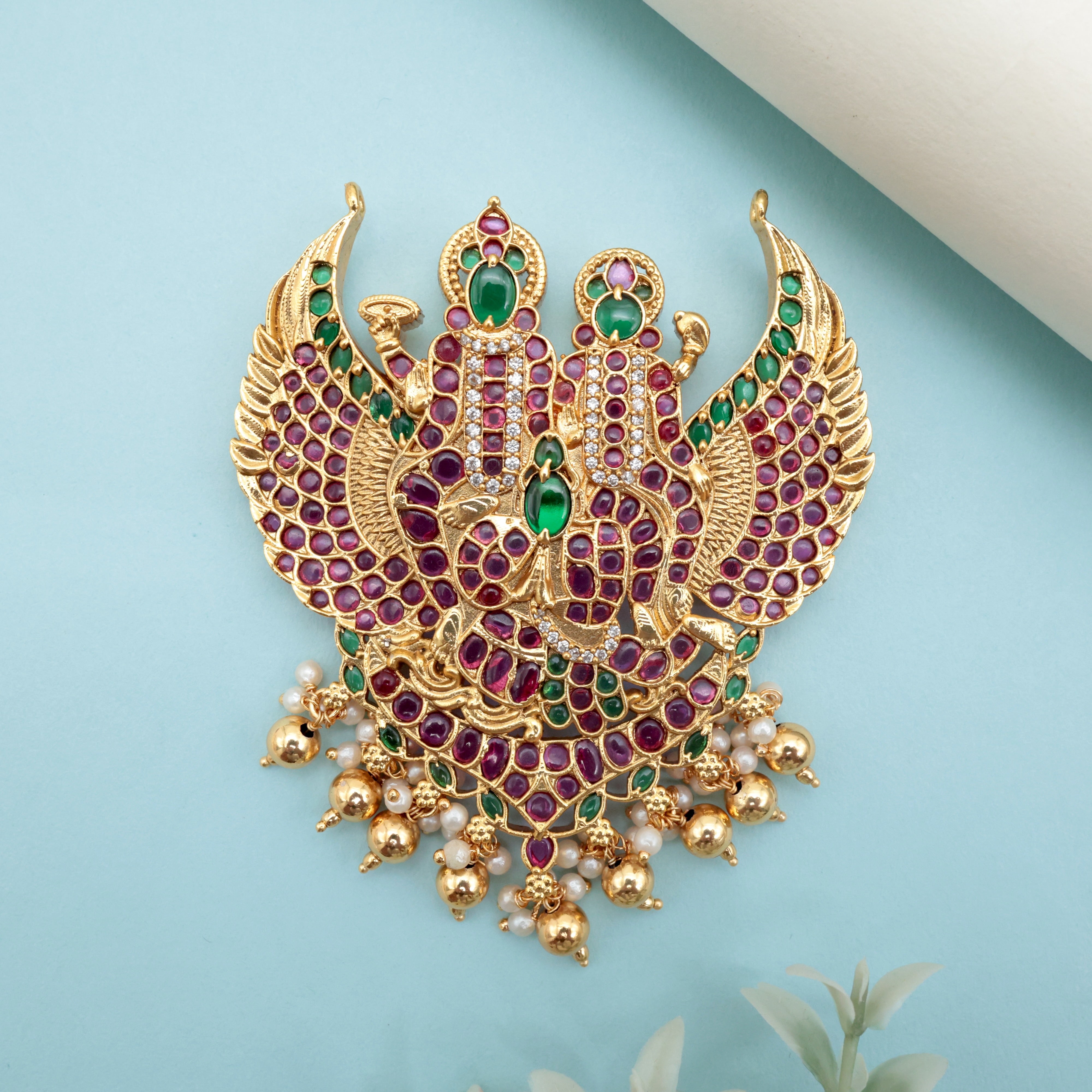 PREMIUM KEMP DIVINE GARUDAVAHANA NARAYANA PENDANT