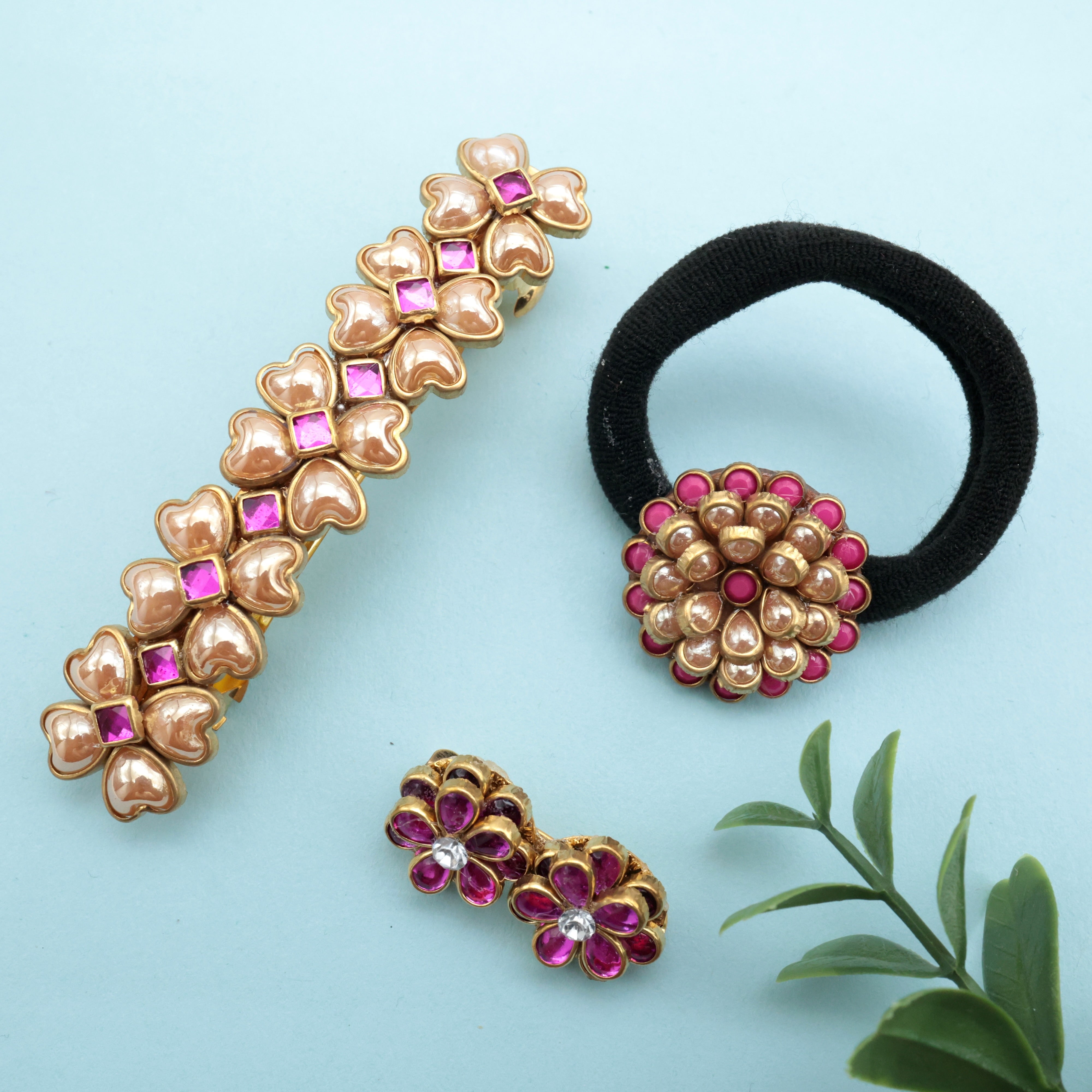 NAVARATHRI ACCESSORY COMBO (PINK) - BEST RETURN GIFT OPTION FOR WOMEN