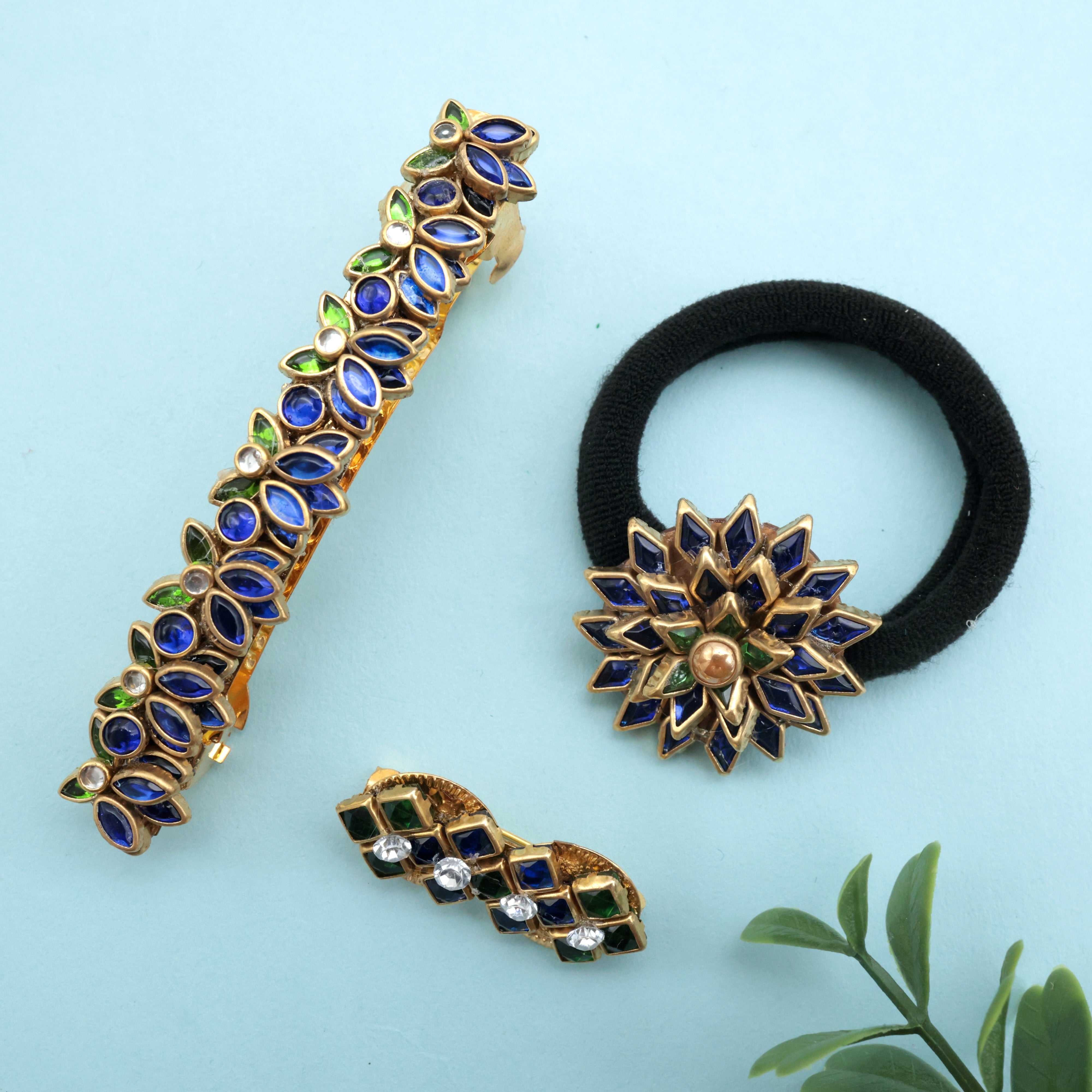 NAVARATHRI ACCESSORY COMBO (BLUE) - BEST RETURN GIFT OPTION FOR WOMEN