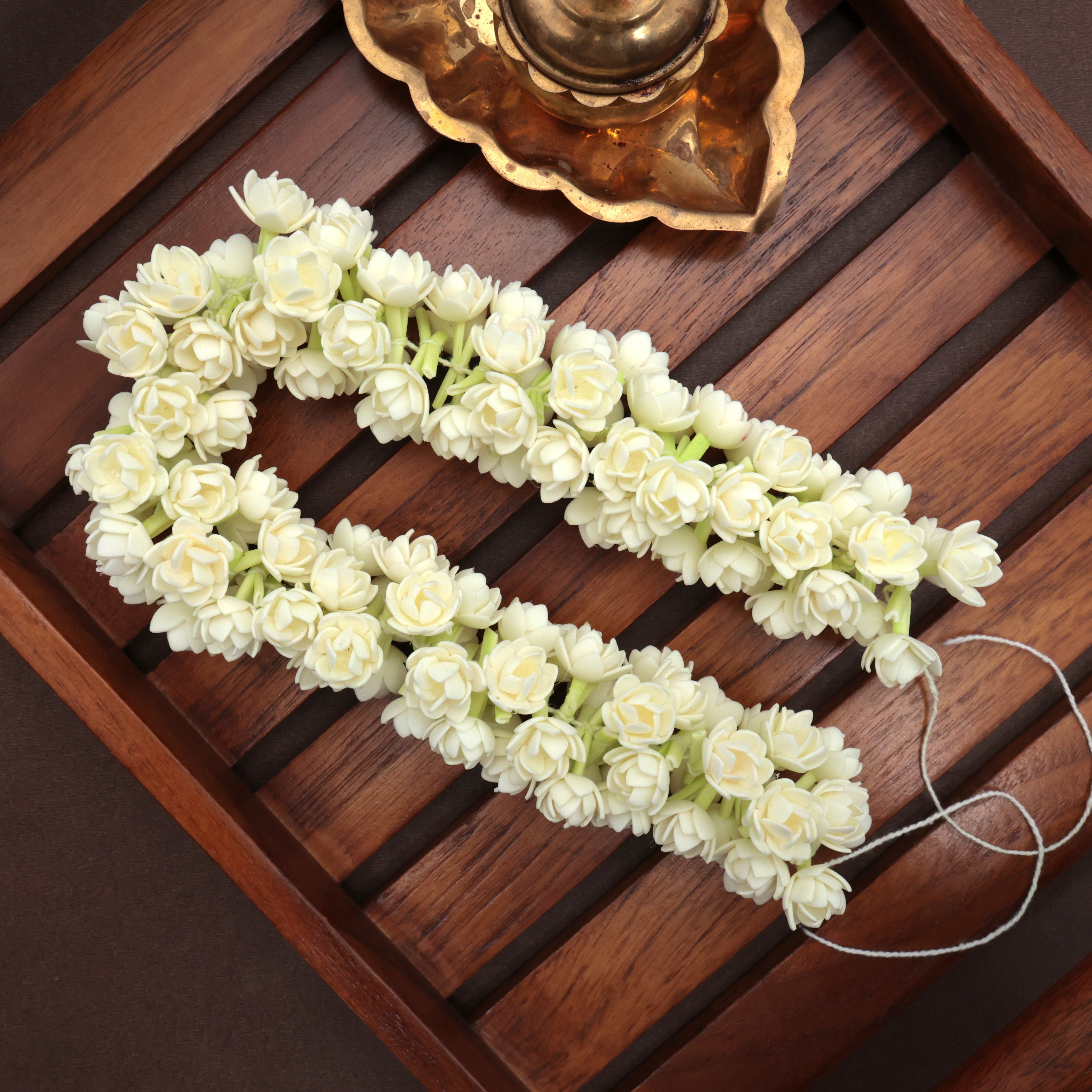 MADE TO ORDER (25-30 DAYS) VERY REAL LOOK HANDMADE FOAM BLOOMED JASMINE STRING - 16 INCHES