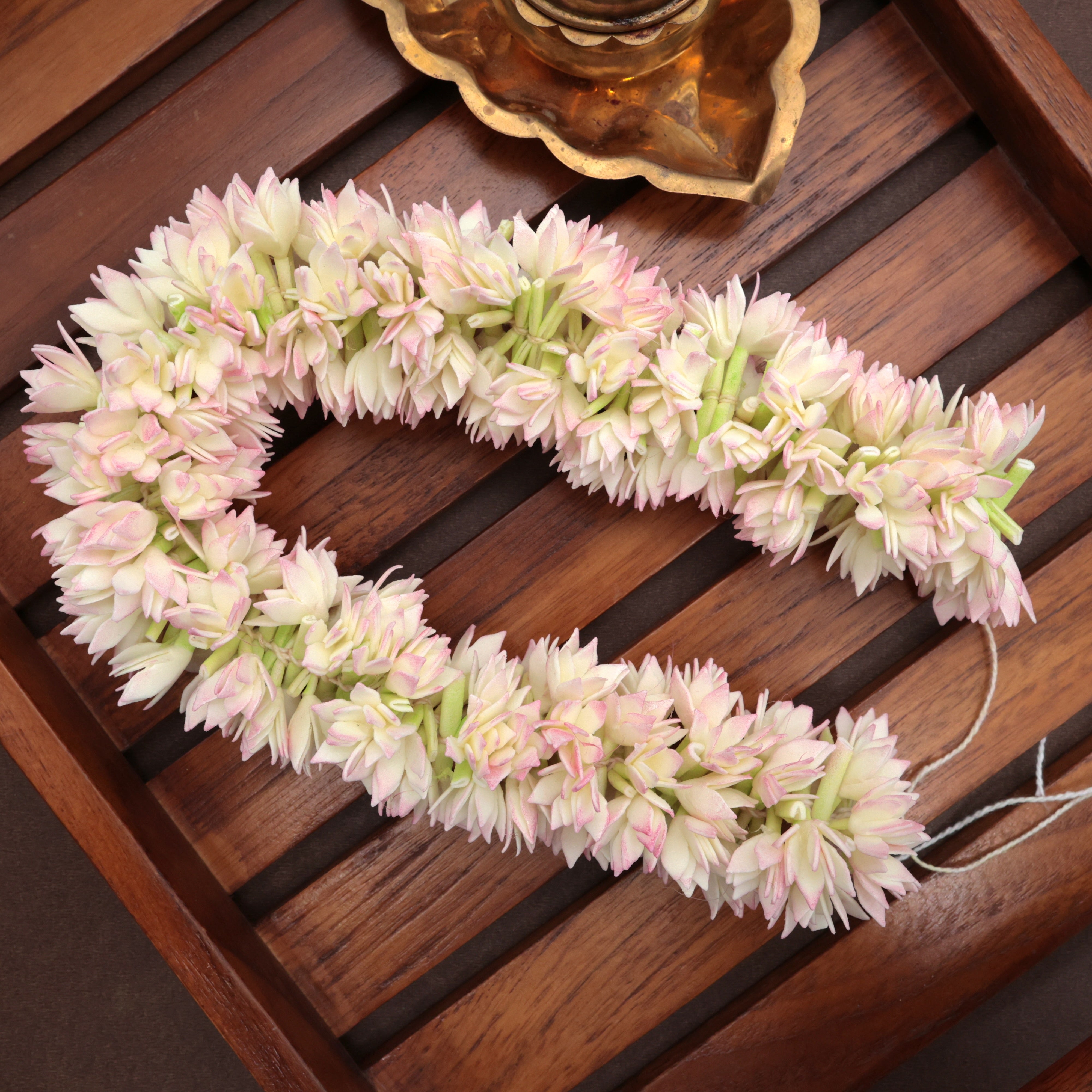 MADE TO ORDER (25-30 DAYS) VERY REAL LOOK HANDMADE FOAM JATHI POO STRING - 16 INCHES