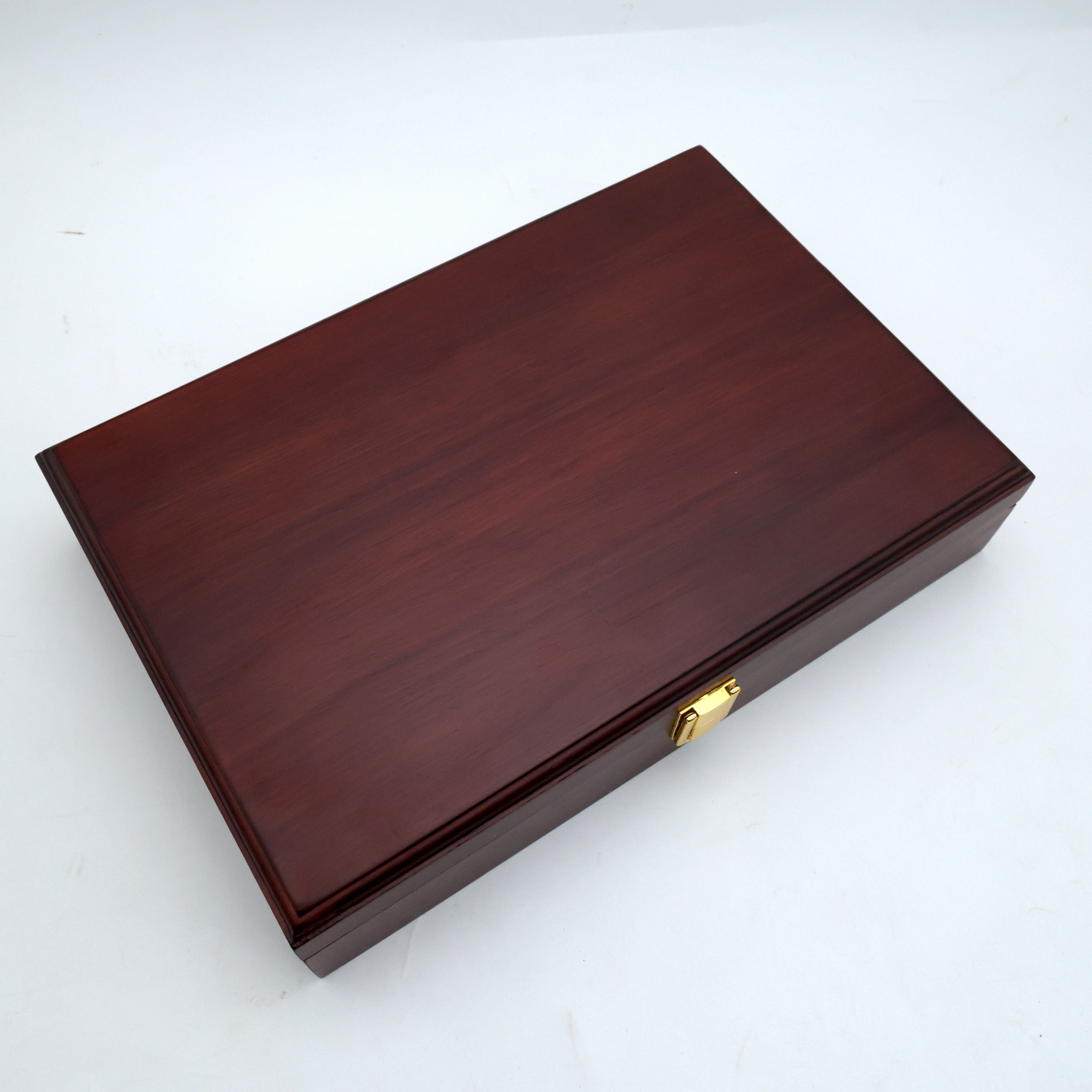 Solid Teak Wood Long Chain Organiser Box - 8 Chains Holder