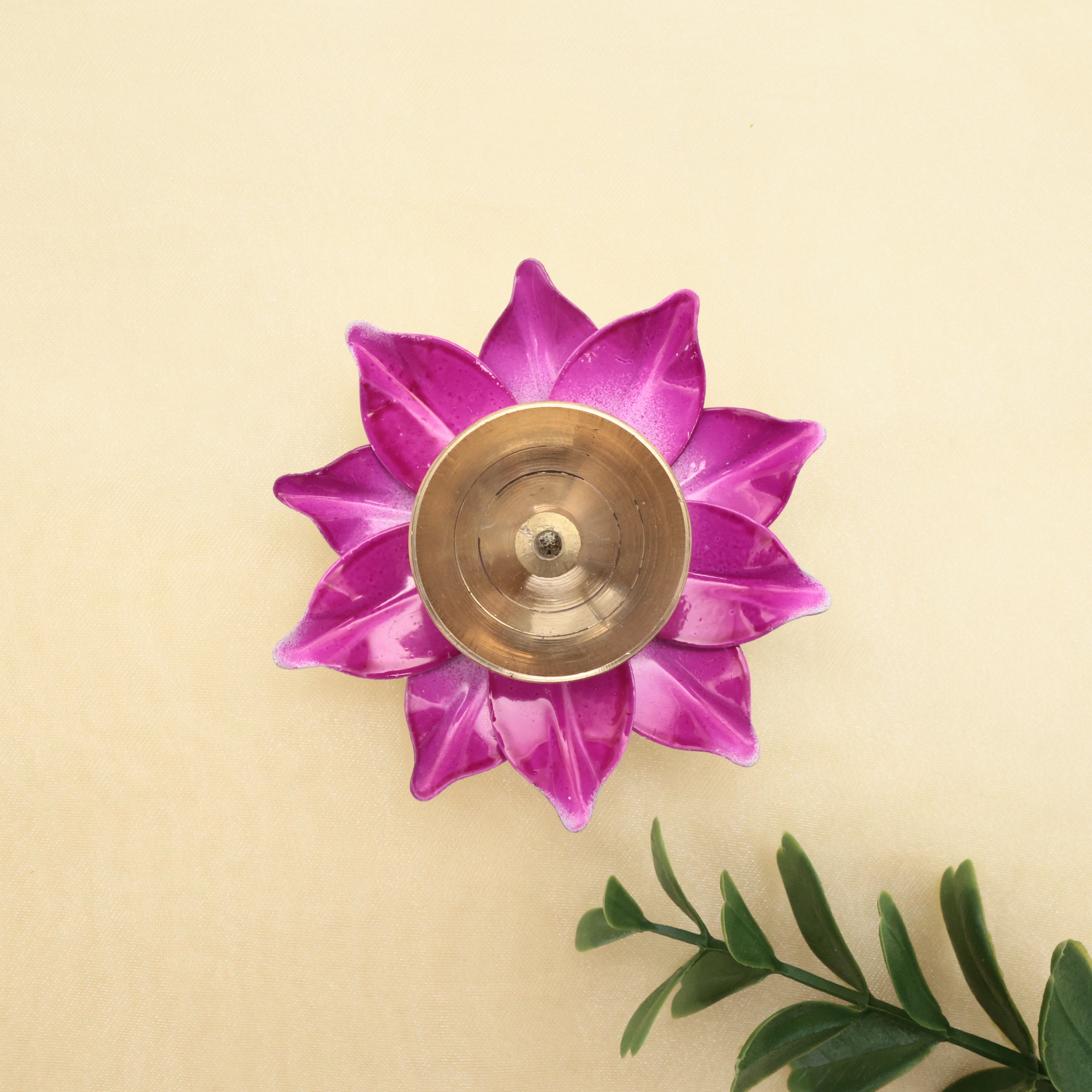 Lotus Brass Diya Oil Lamp - Best Return Gift For All (Assorted Colours)