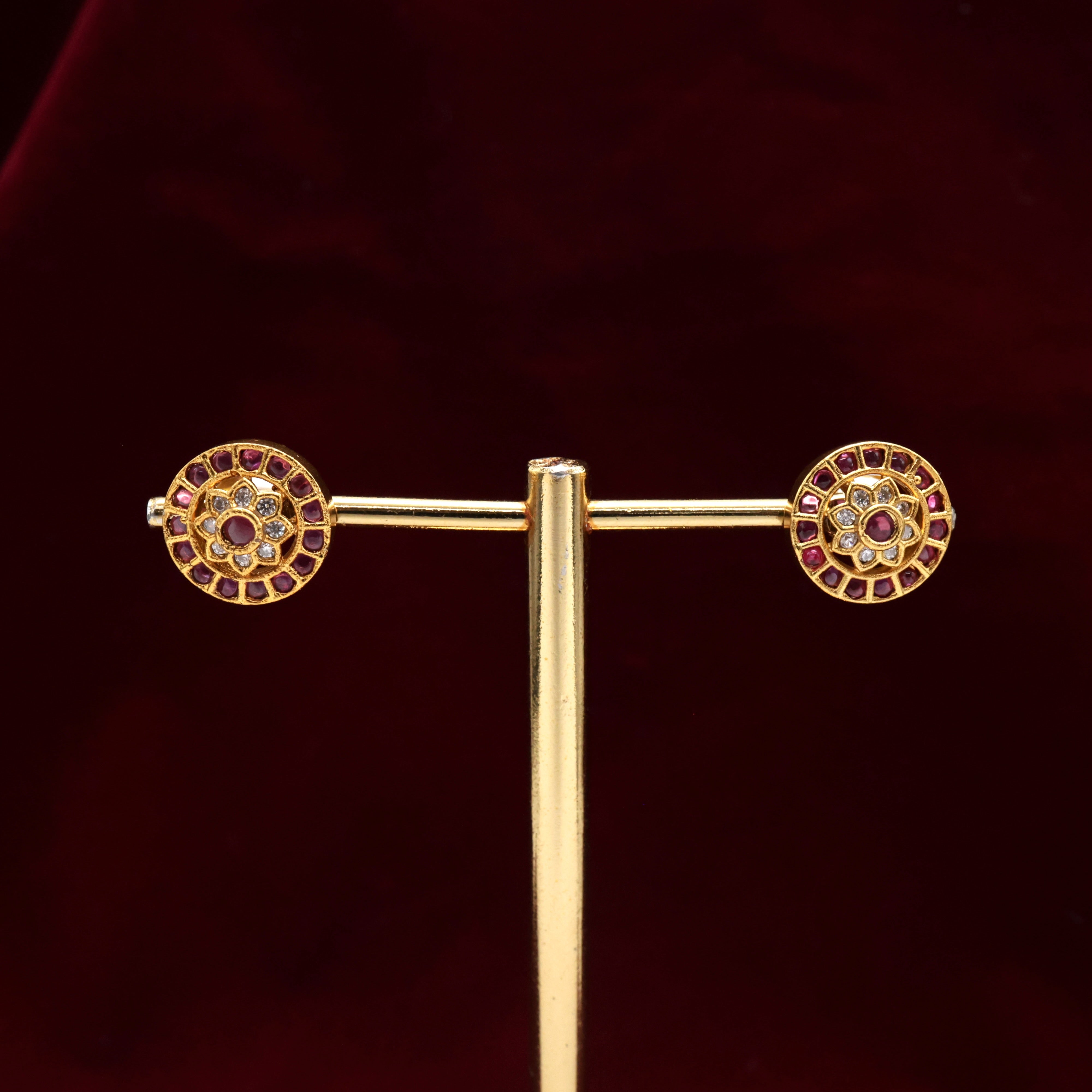 Antique Small Star Kemp Chakra Earrings Studs
