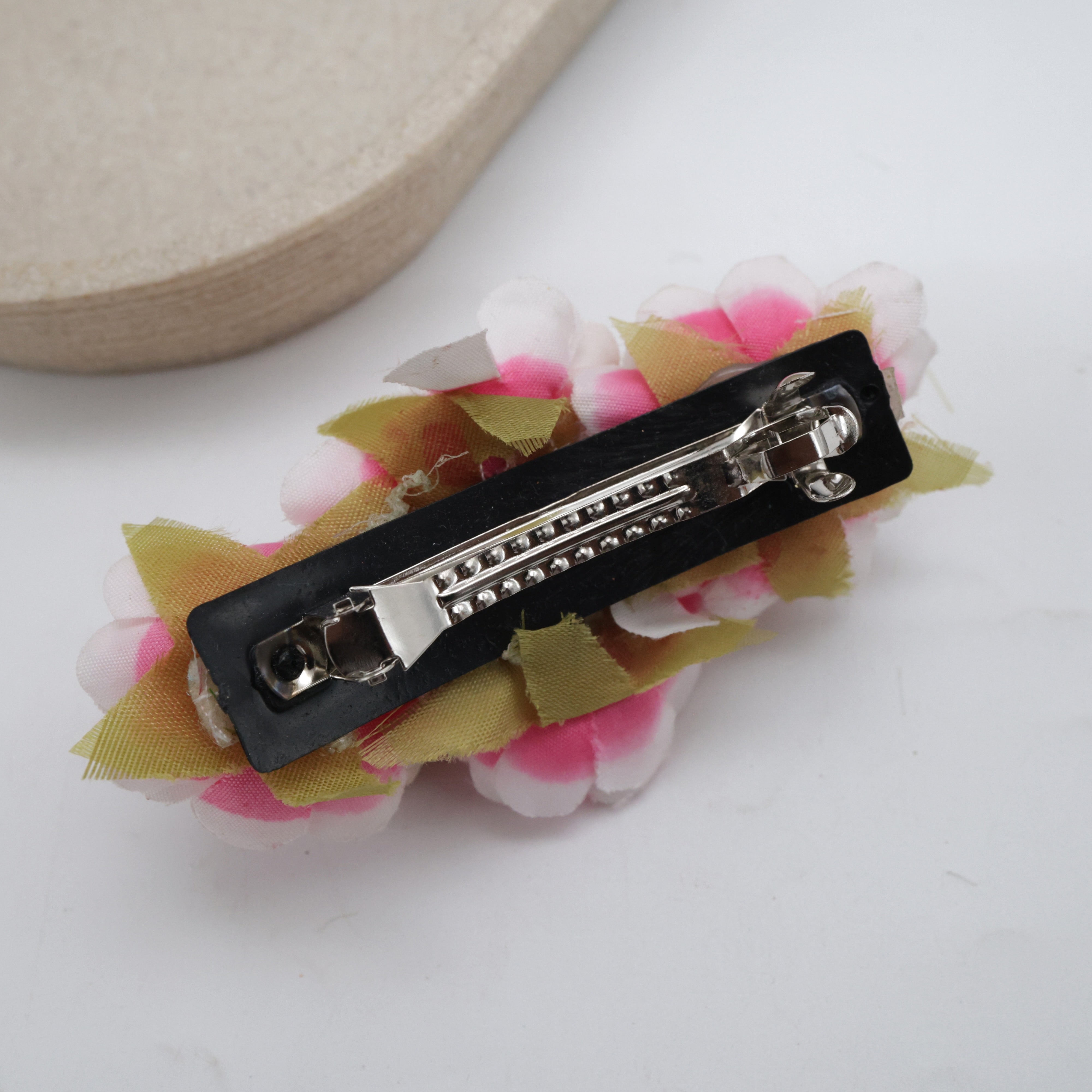 Fancy Rose Pollen Balls French Barrette Handmade Hairclips for Women