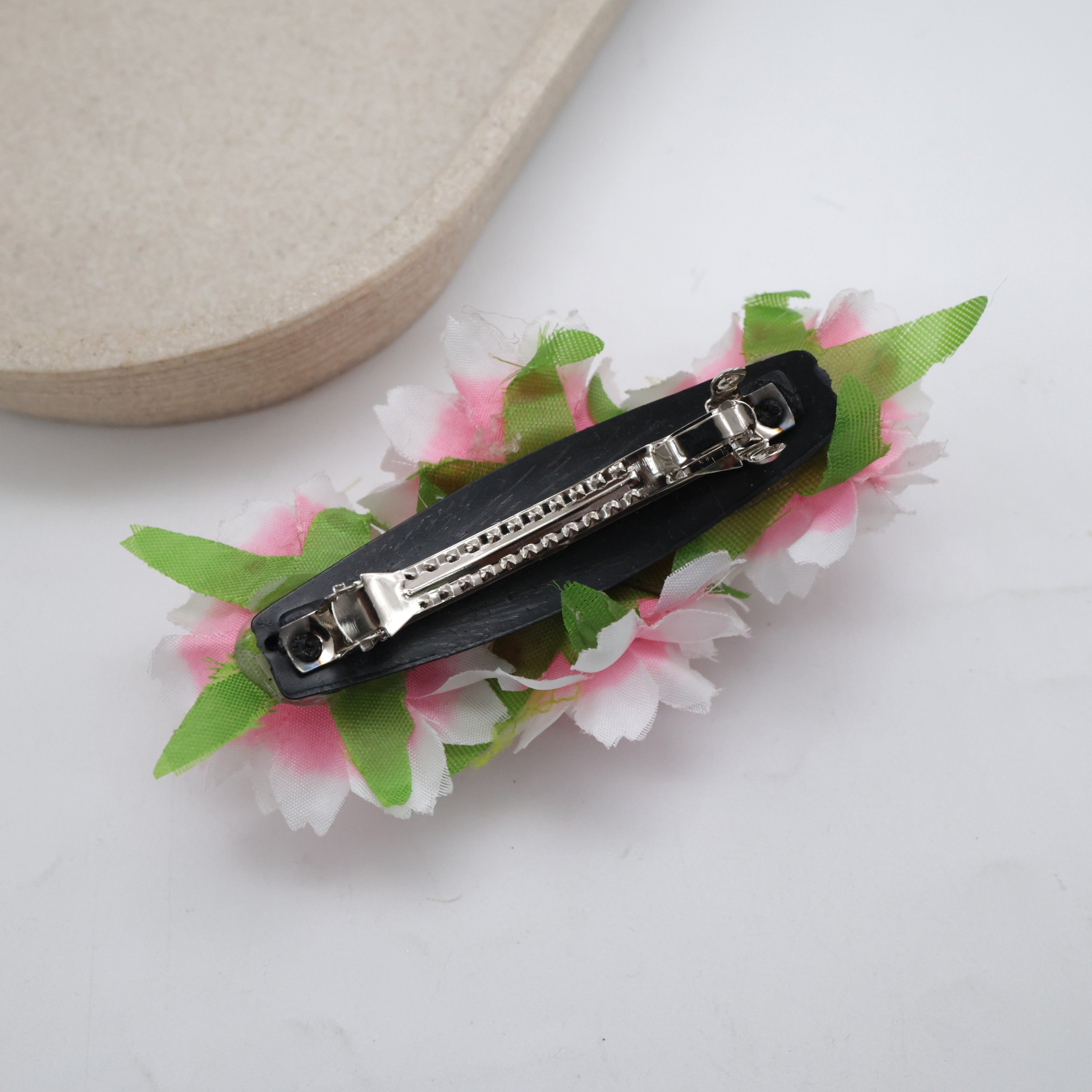 Fancy Rose Pollen Balls French Barrette Handmade Hairclips for Women