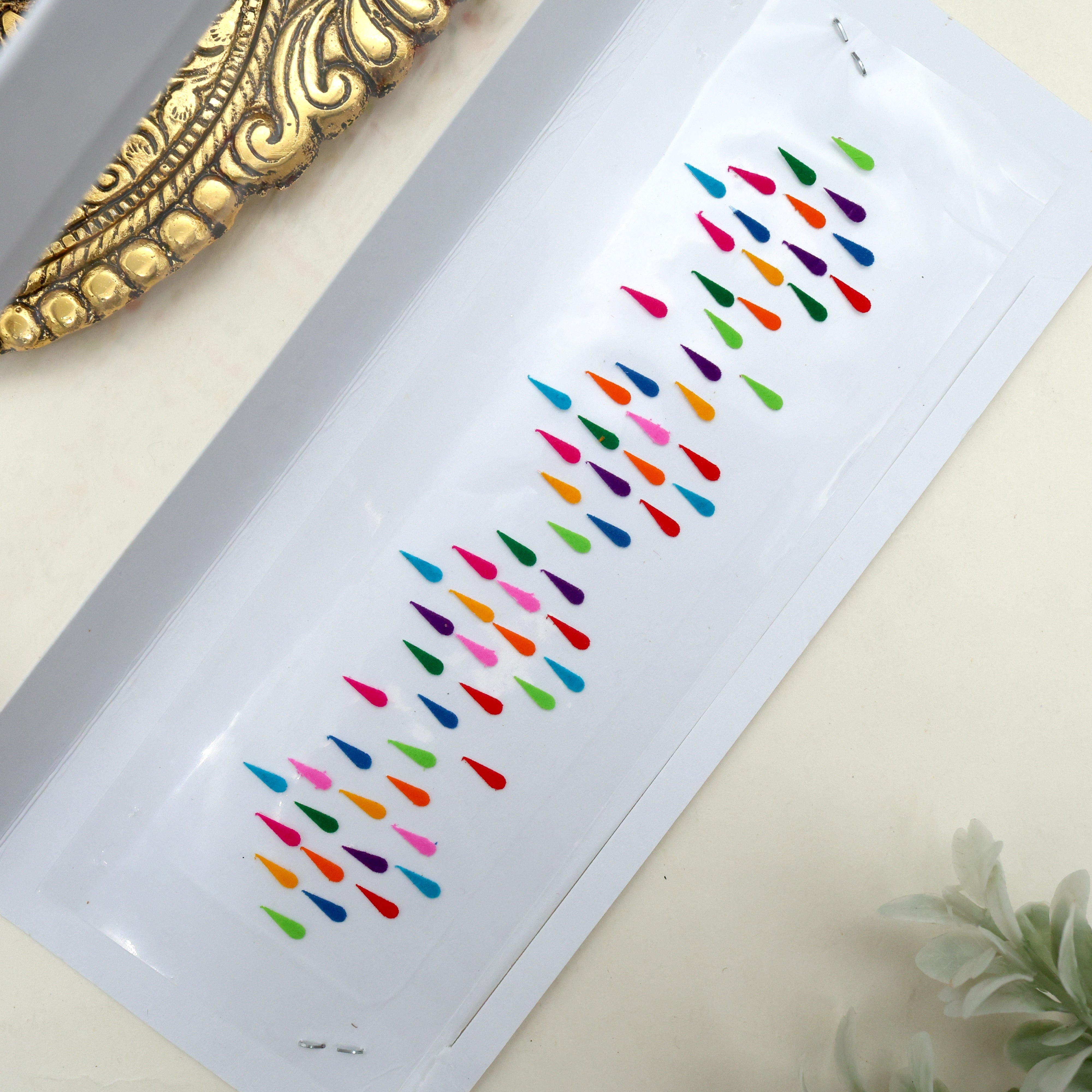 Multicolour Tilakam Sticker Bindis - Tilak Colour Sticker Pottu Bindis (Pack of 3 Small, Medium & Big Size Bindis)