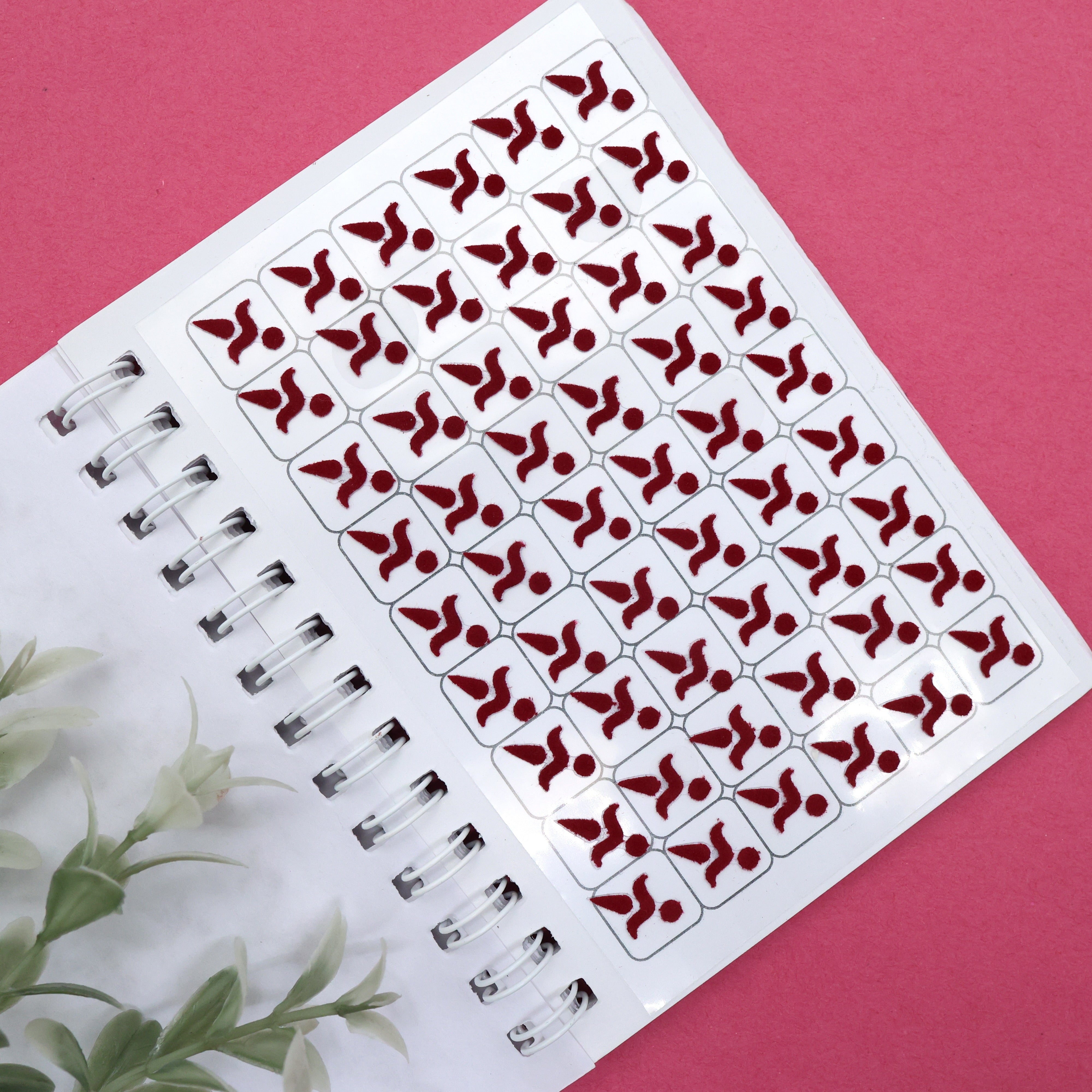 Premium Maroon Plain Mixed Size Kalayanam Bindis - Kalayana Tilakam Sticker Bindis