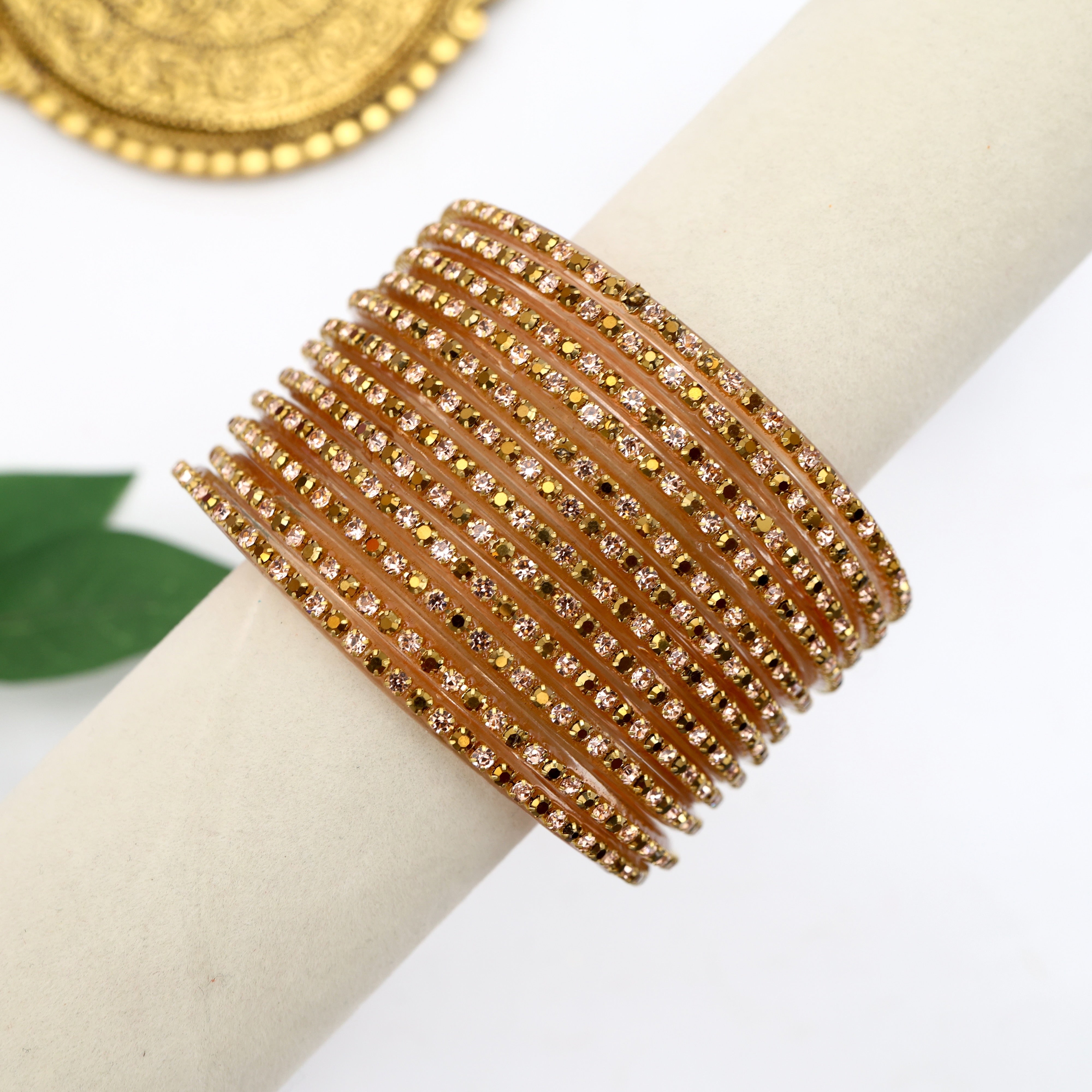 Premium Stardust Glass Bangles - One Dozen