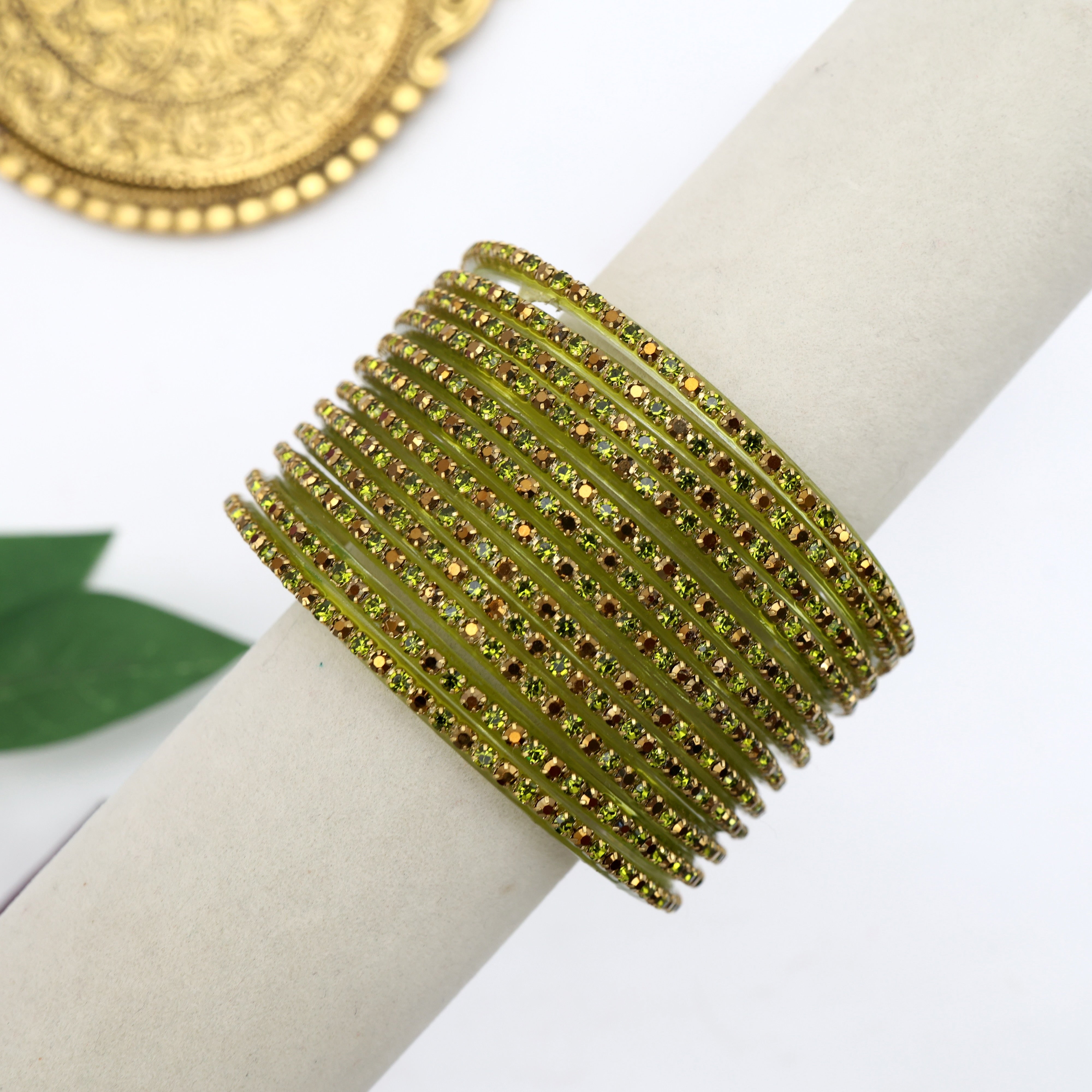 Premium Stardust Glass Bangles - One Dozen