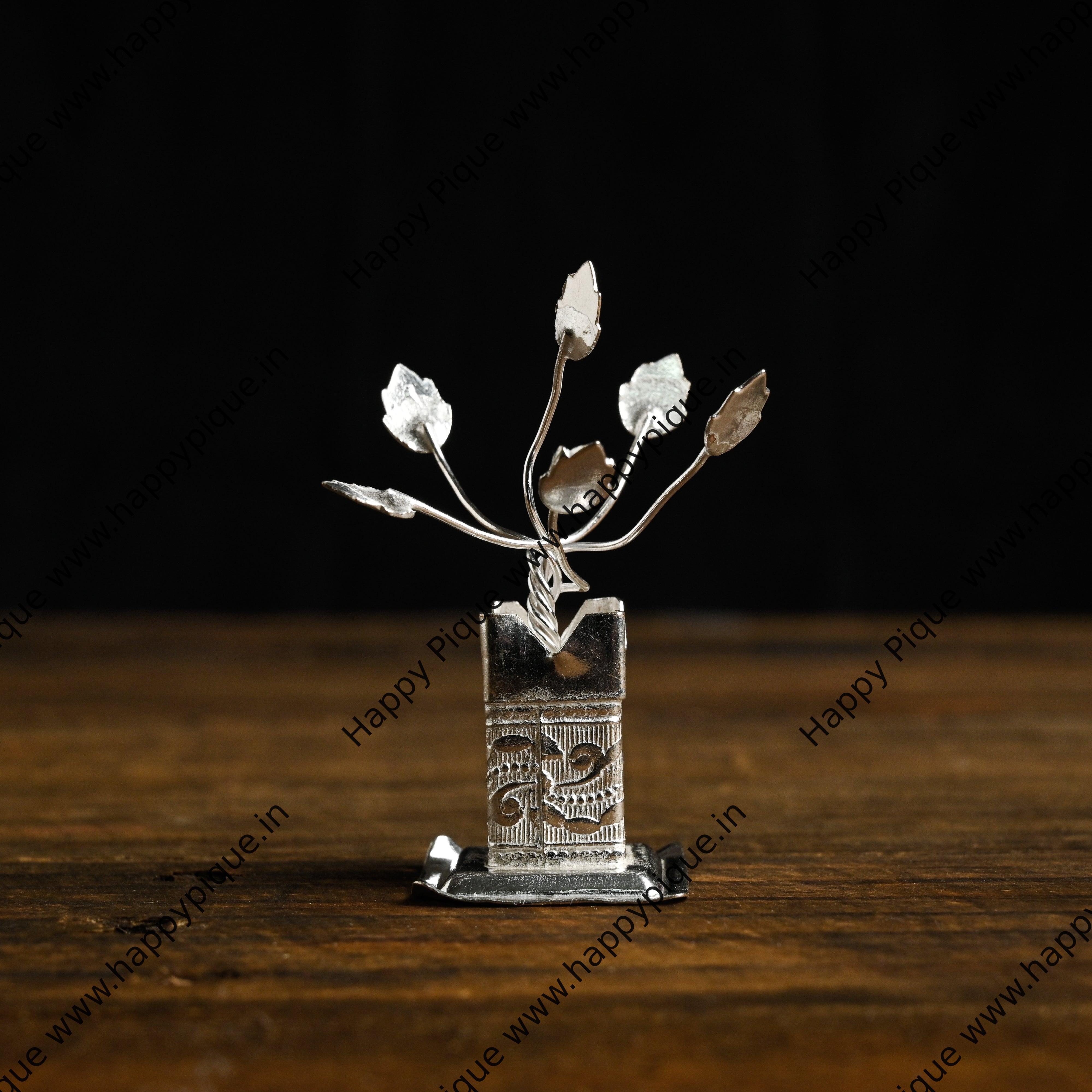 Pre order: Pure German Silver Tulsi Brindavan - Small