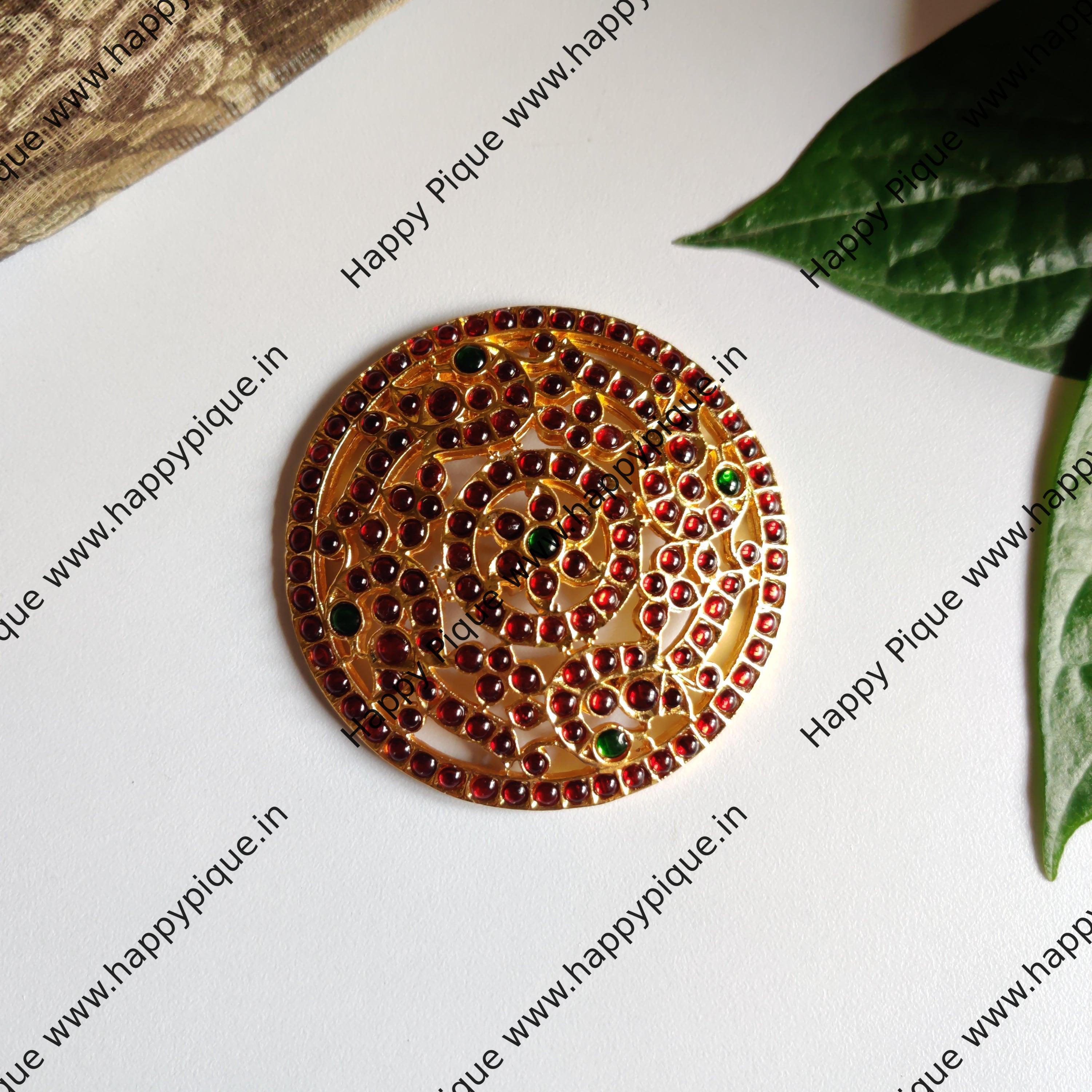 Traditional Kemp Flower Rakodi - Bridal Hair Accessory