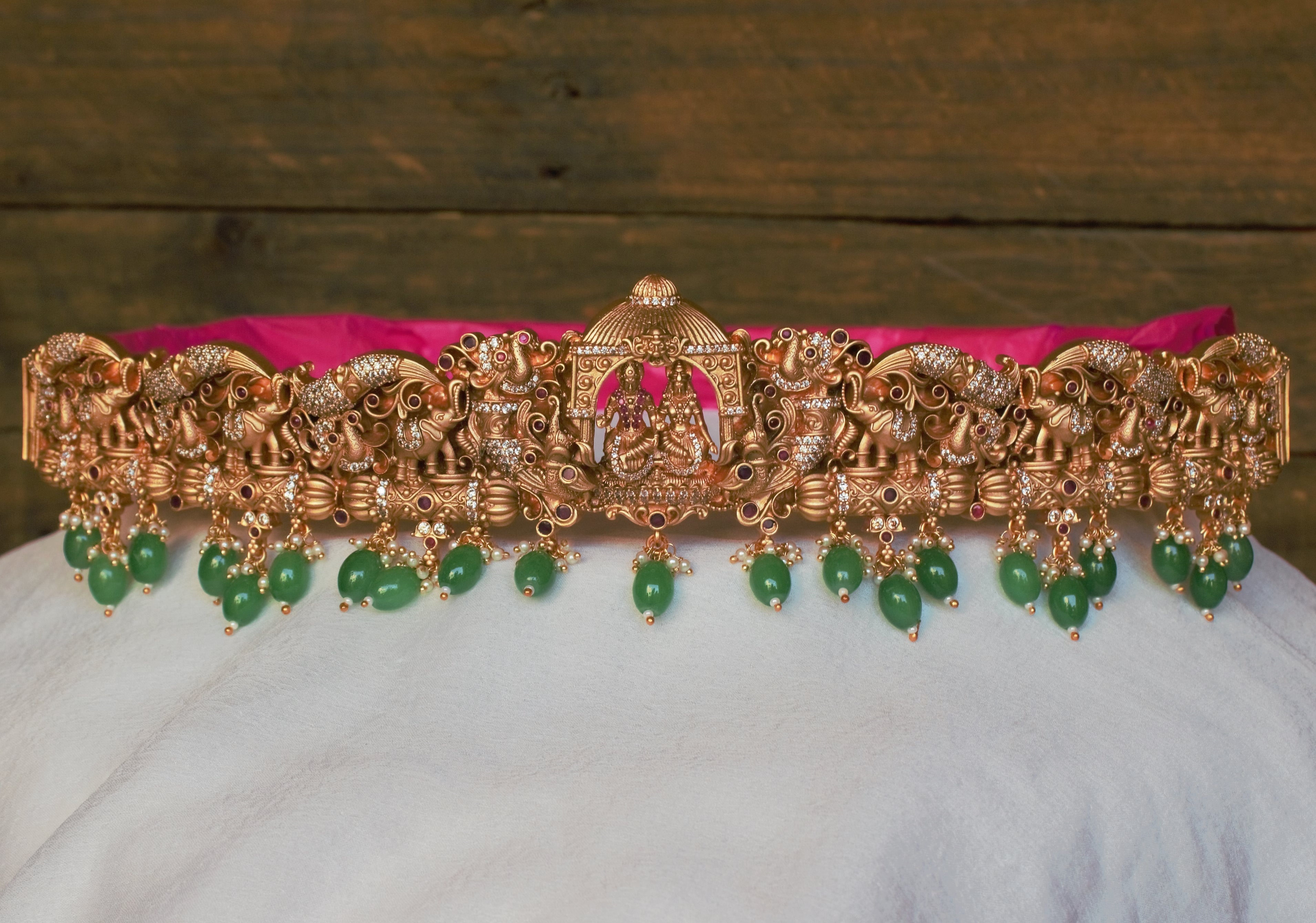 Premium Matte Nakshi/Nagas Shiv Parvathi Bridal Hip Belt