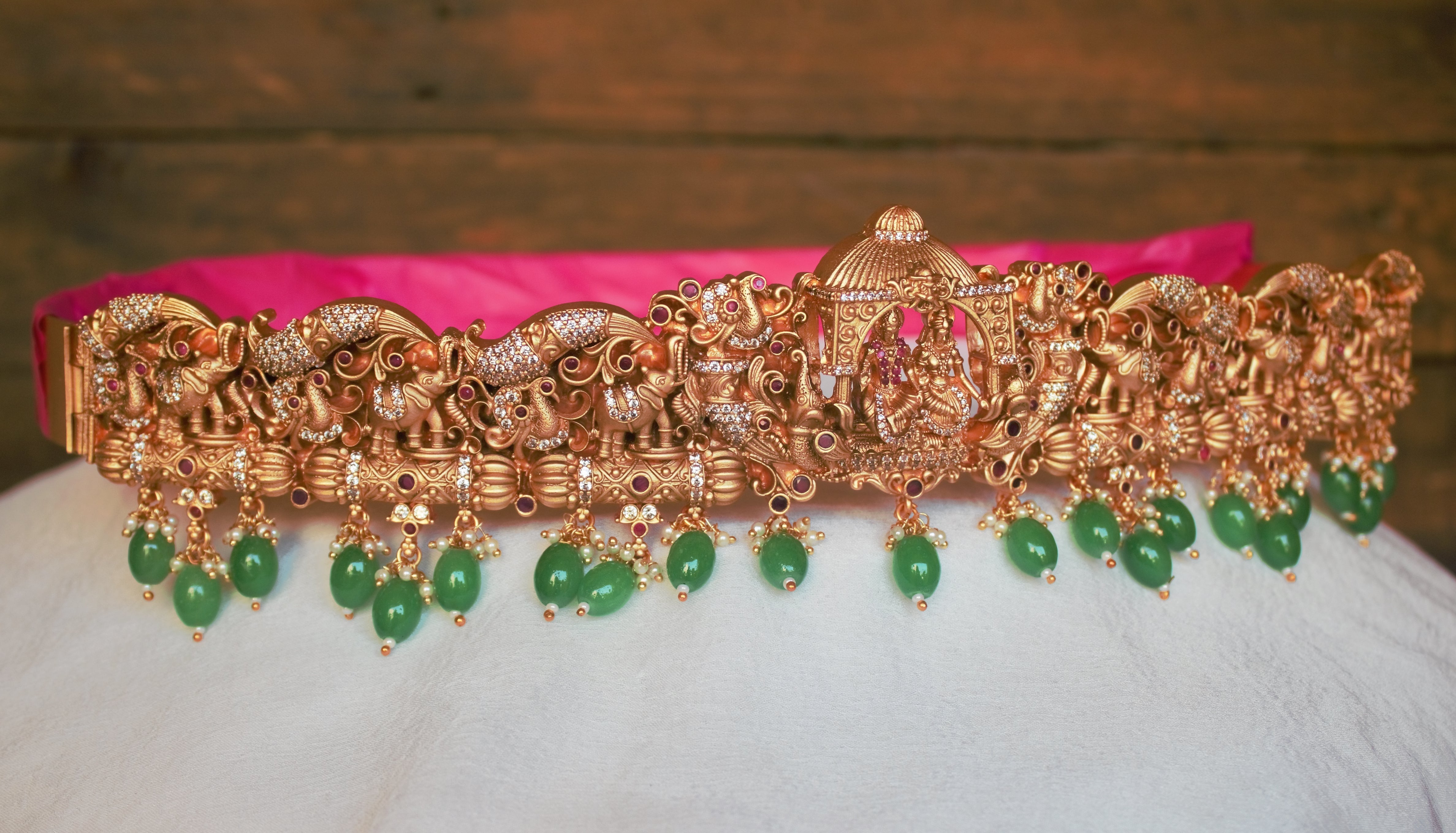 Premium Matte Nakshi/Nagas Shiv Parvathi Bridal Hip Belt