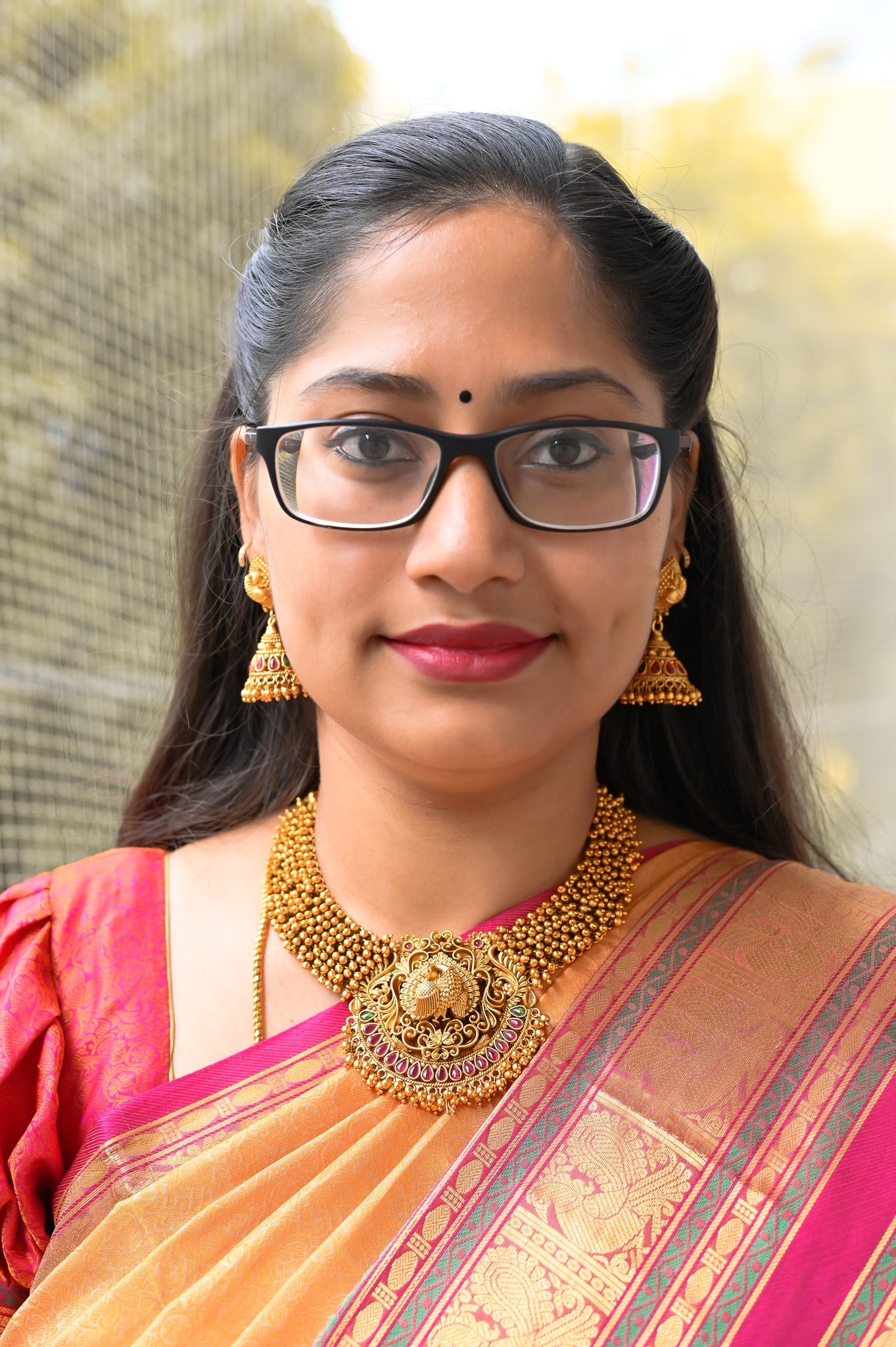 Golden Pearl Bunch Peacock Heavy Bridal Necklace Set