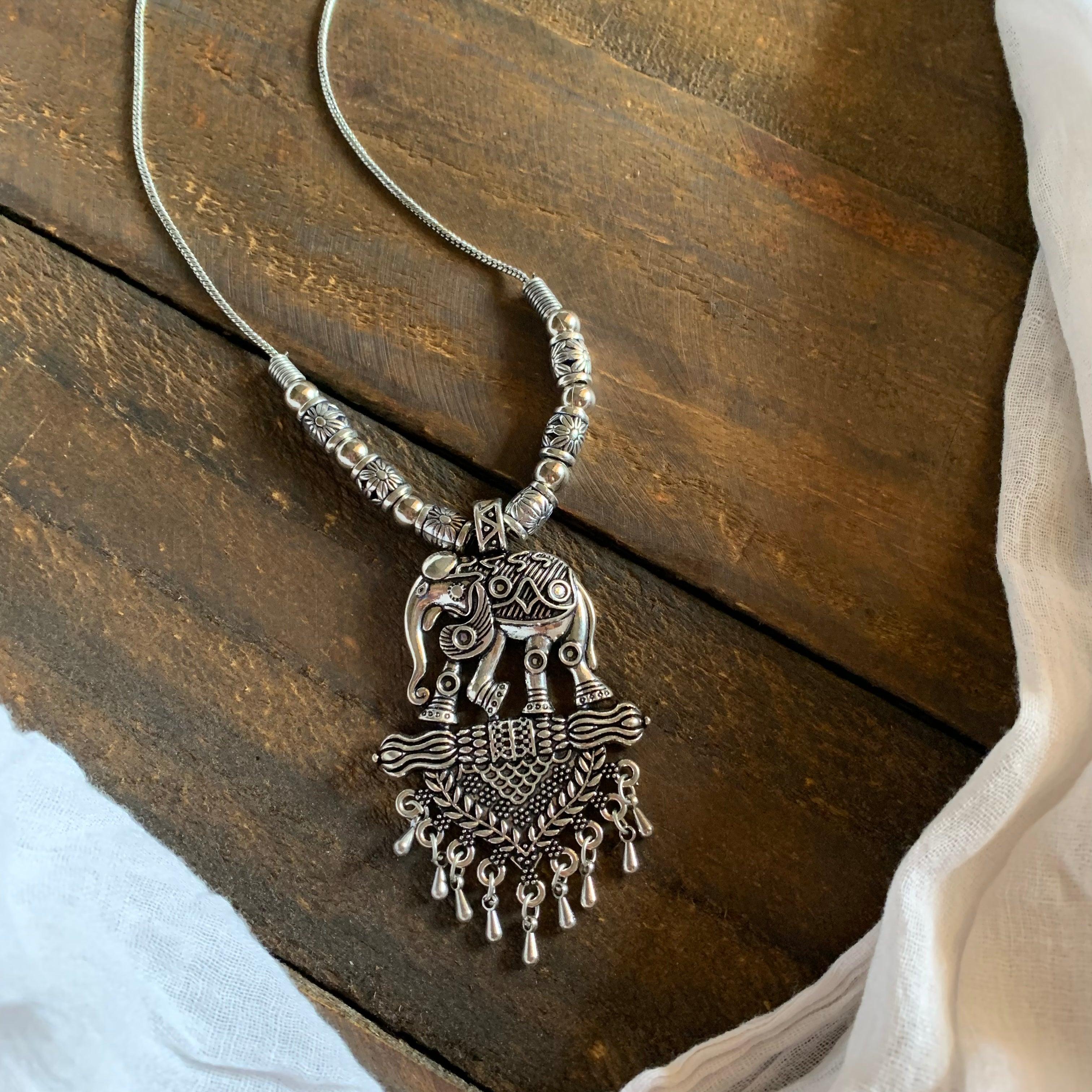 German Silver Bahubali Pendant Chain - MOQ 6 Pieces - Happy Pique