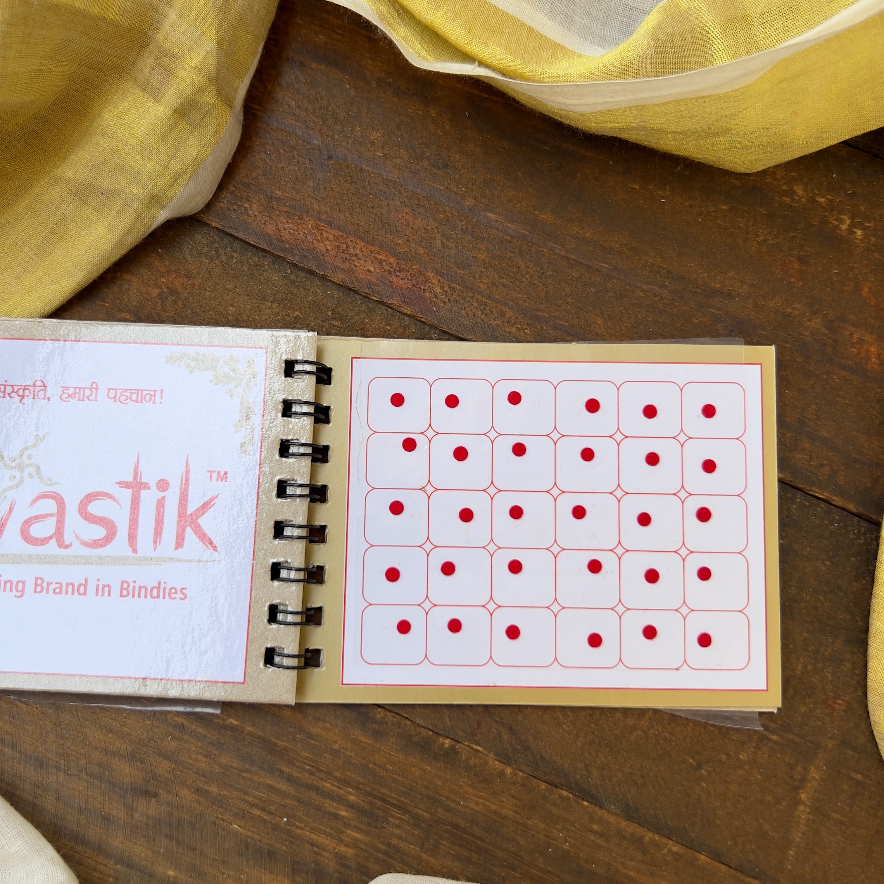 Colour Plain Round Bindi Book - Swastik Mini Range - BB008