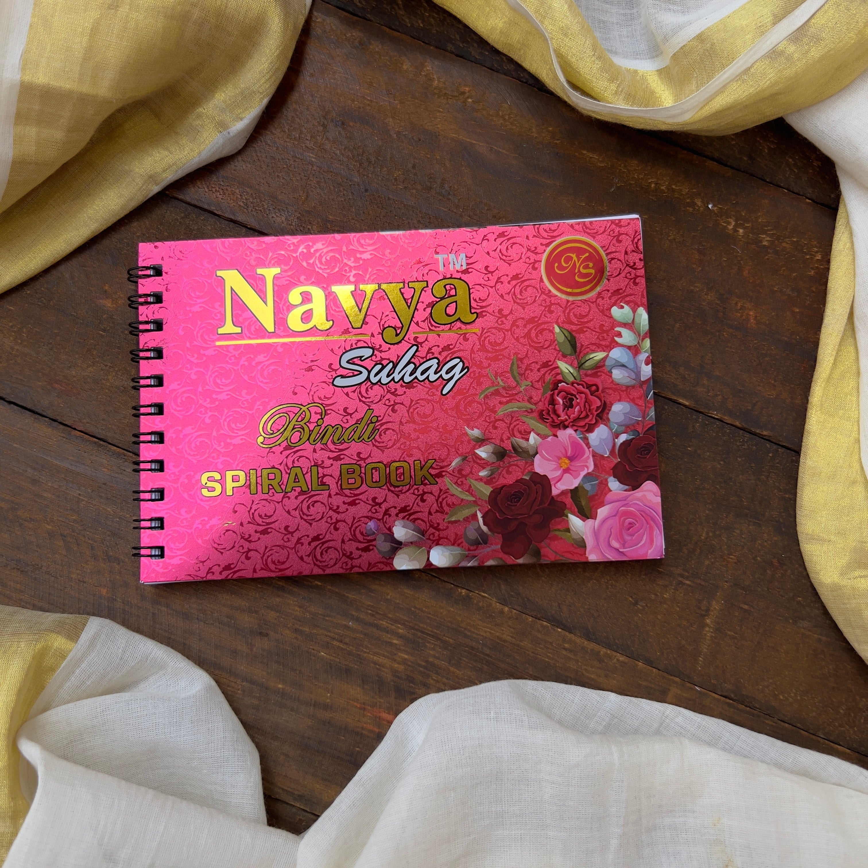 Gold Stone Border Pastel Colours Round Bindi Book - Navya Suhag - BB019