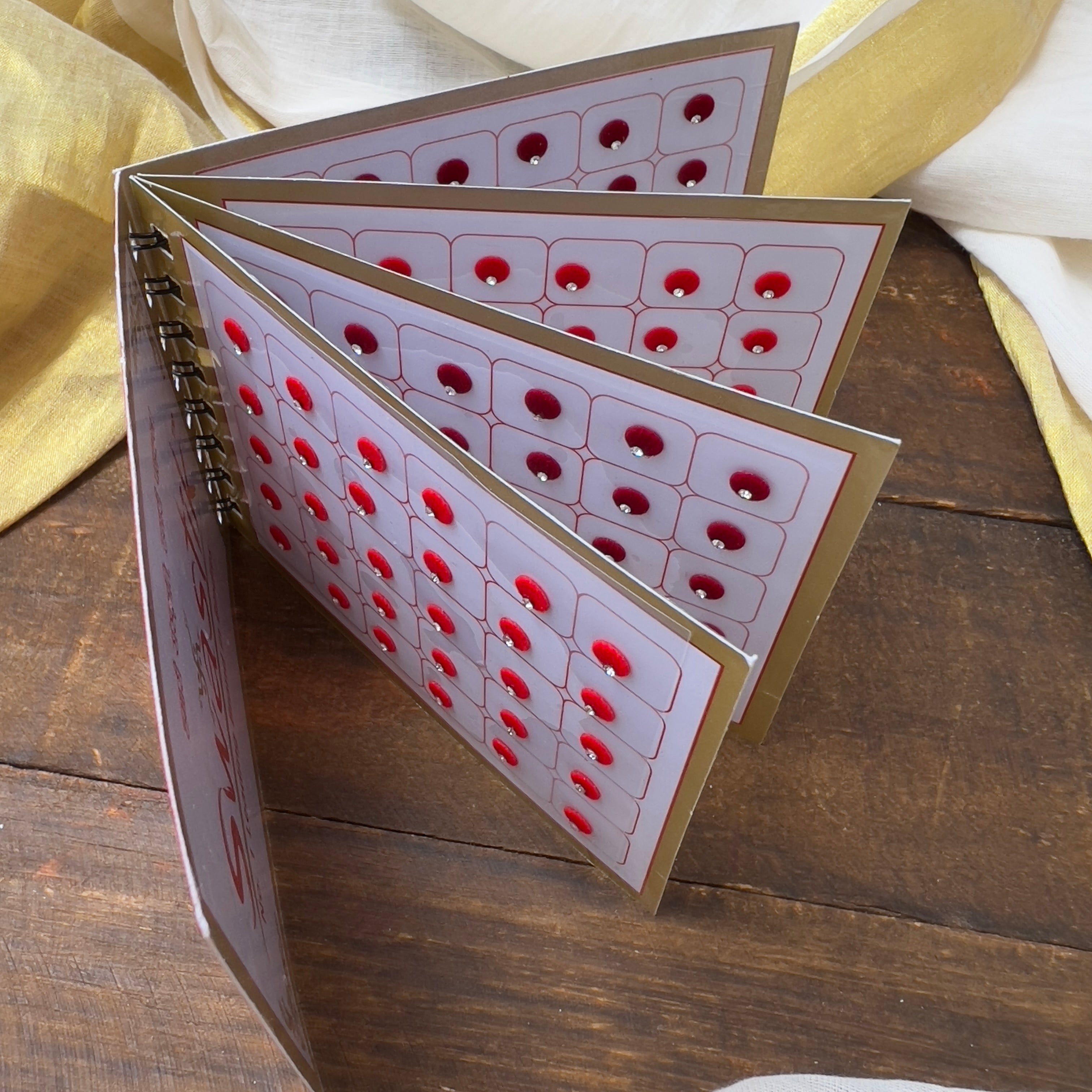 Colour Single Stone Round Bindi Book - Swastik Mini Range - BB003