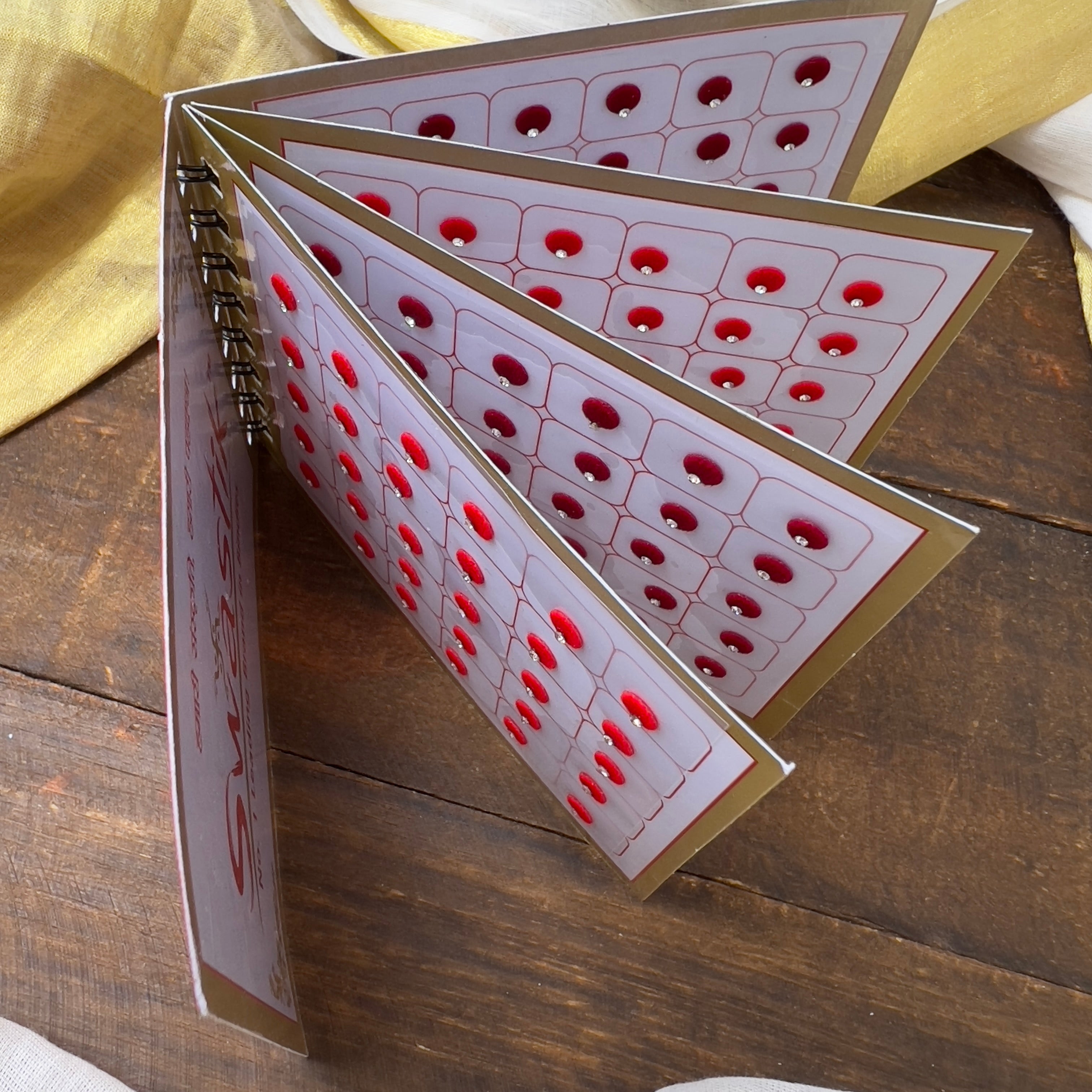 Colour Single Stone Round Bindi Book - Swastik Mini Range - BB003