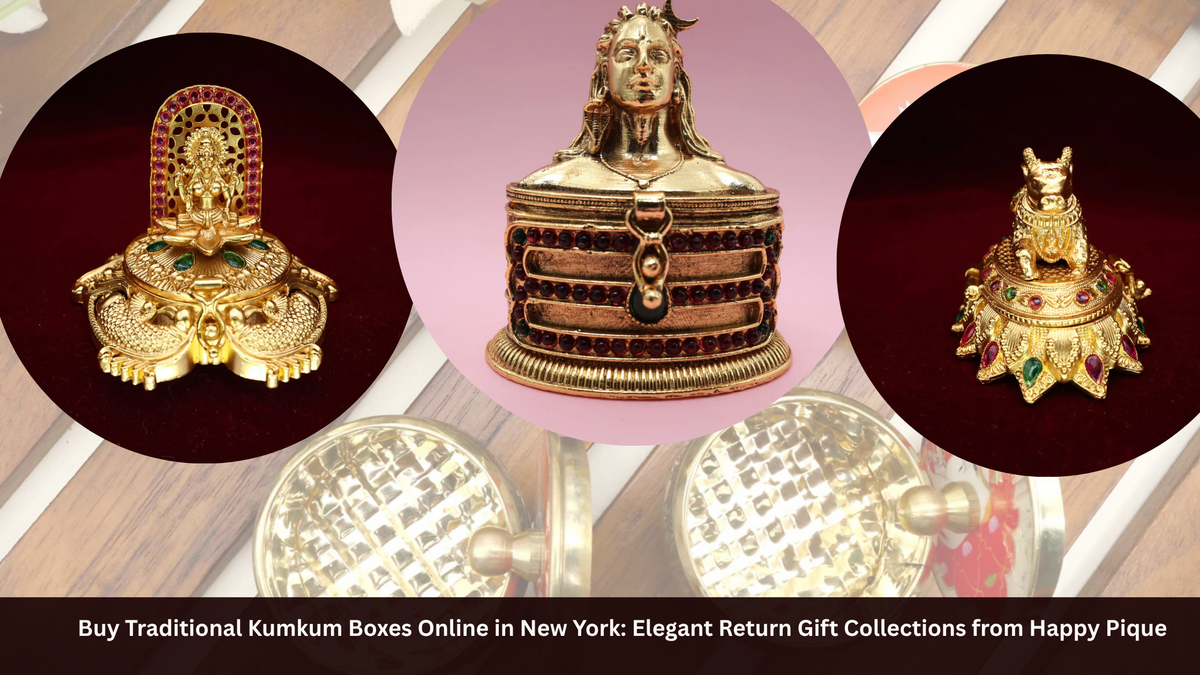 Buy Traditional Kumkum Boxes Online in New York: Elegant Return Gift Collections from Happy Pique