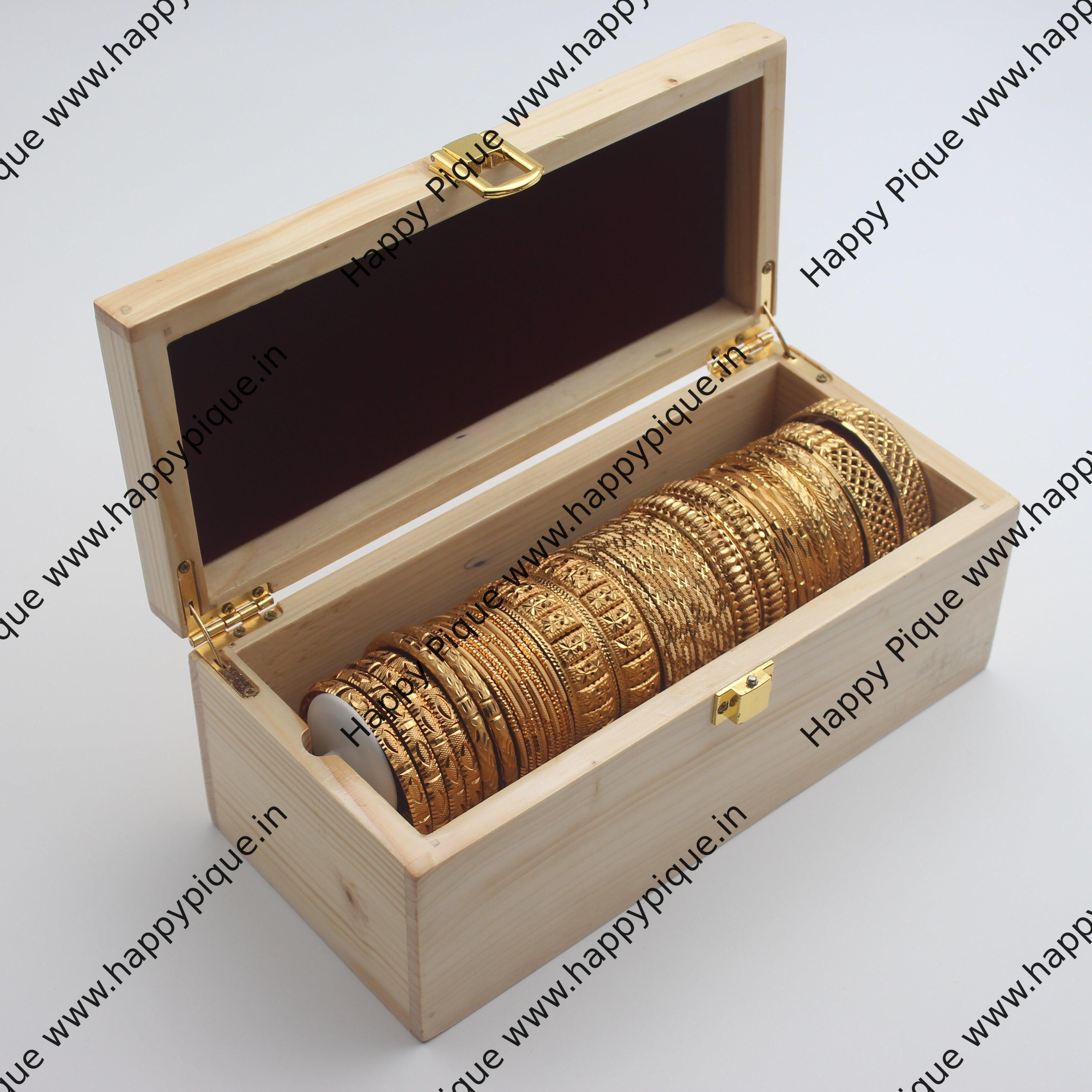 Solid Wood Single Rod Bangle Box - Jewellery Storage Box