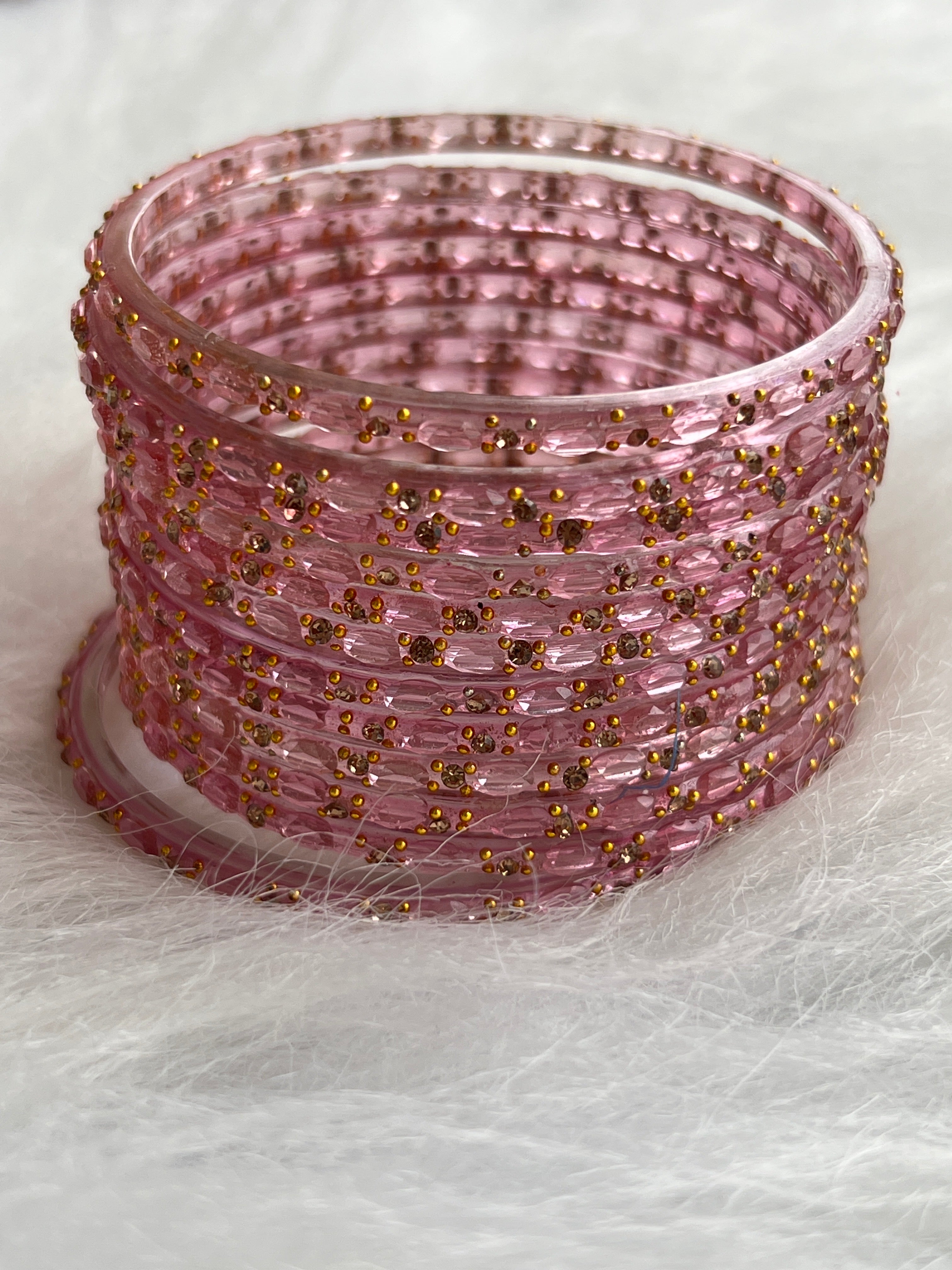 PREMIUM CRYSTAL CUT STONE WORK BRIDAL BANGLES