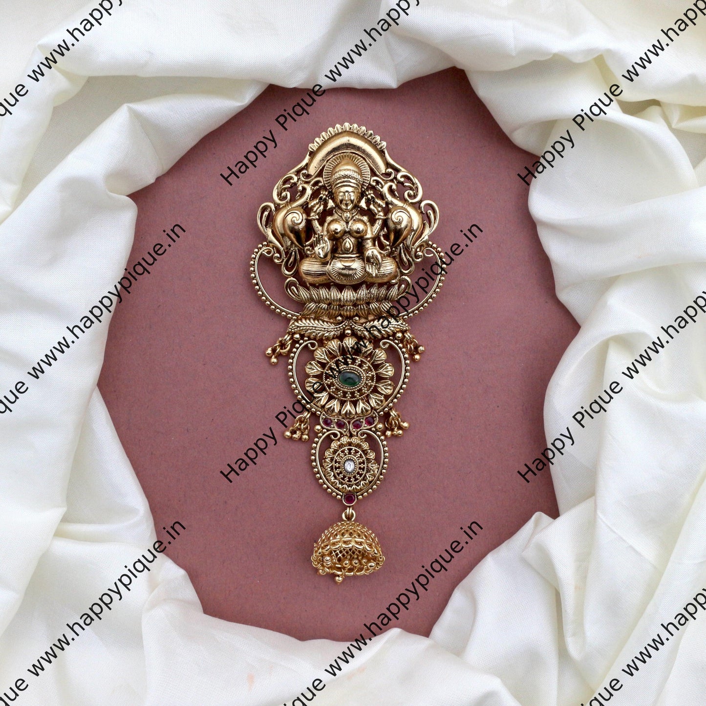 Premium Antique Gold Nagas Kemp Junior Bridal Choti - Mahalakshmi