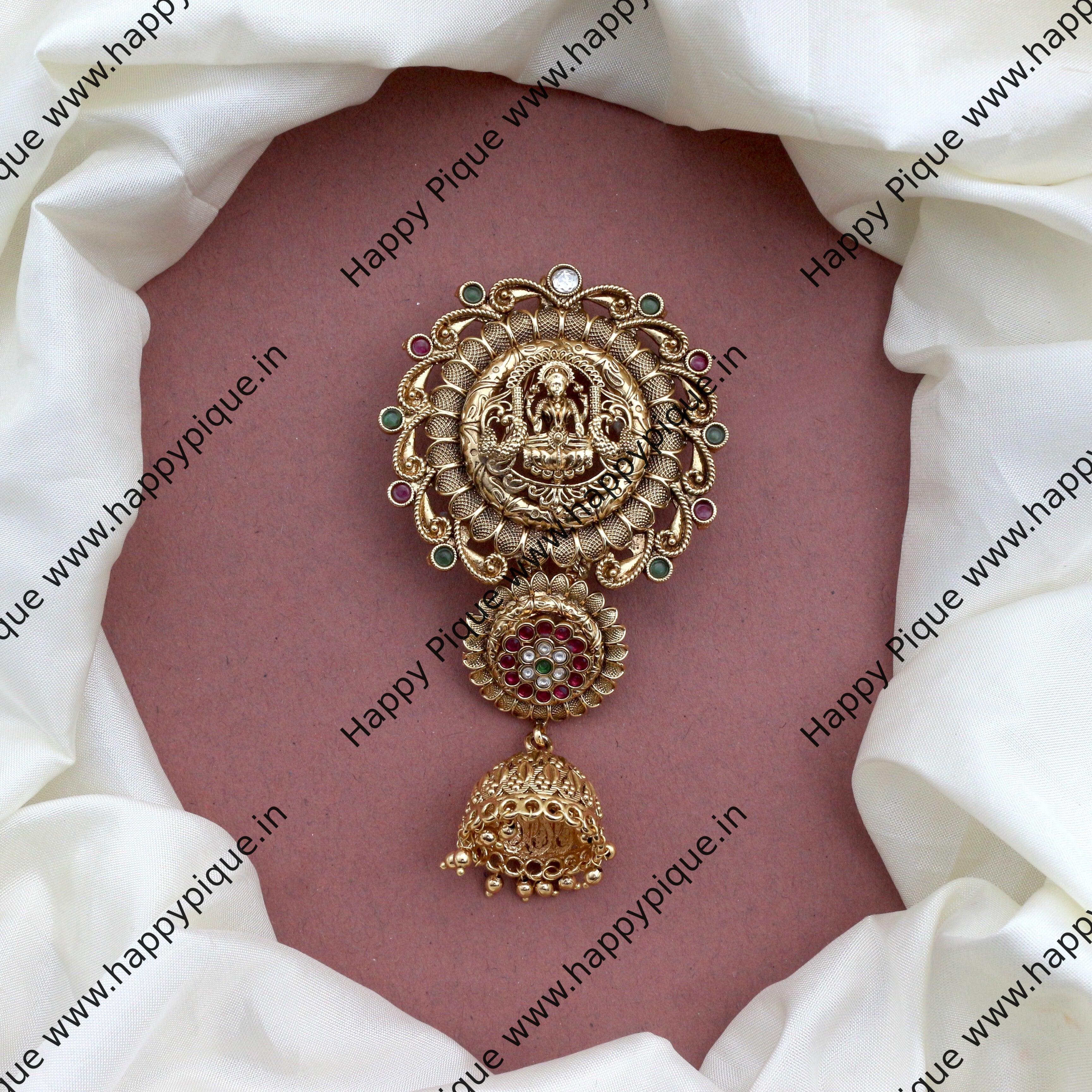 Premium Antique Gold Nagas Kemp Junior Bridal Choti - Mayuri Lakshmi