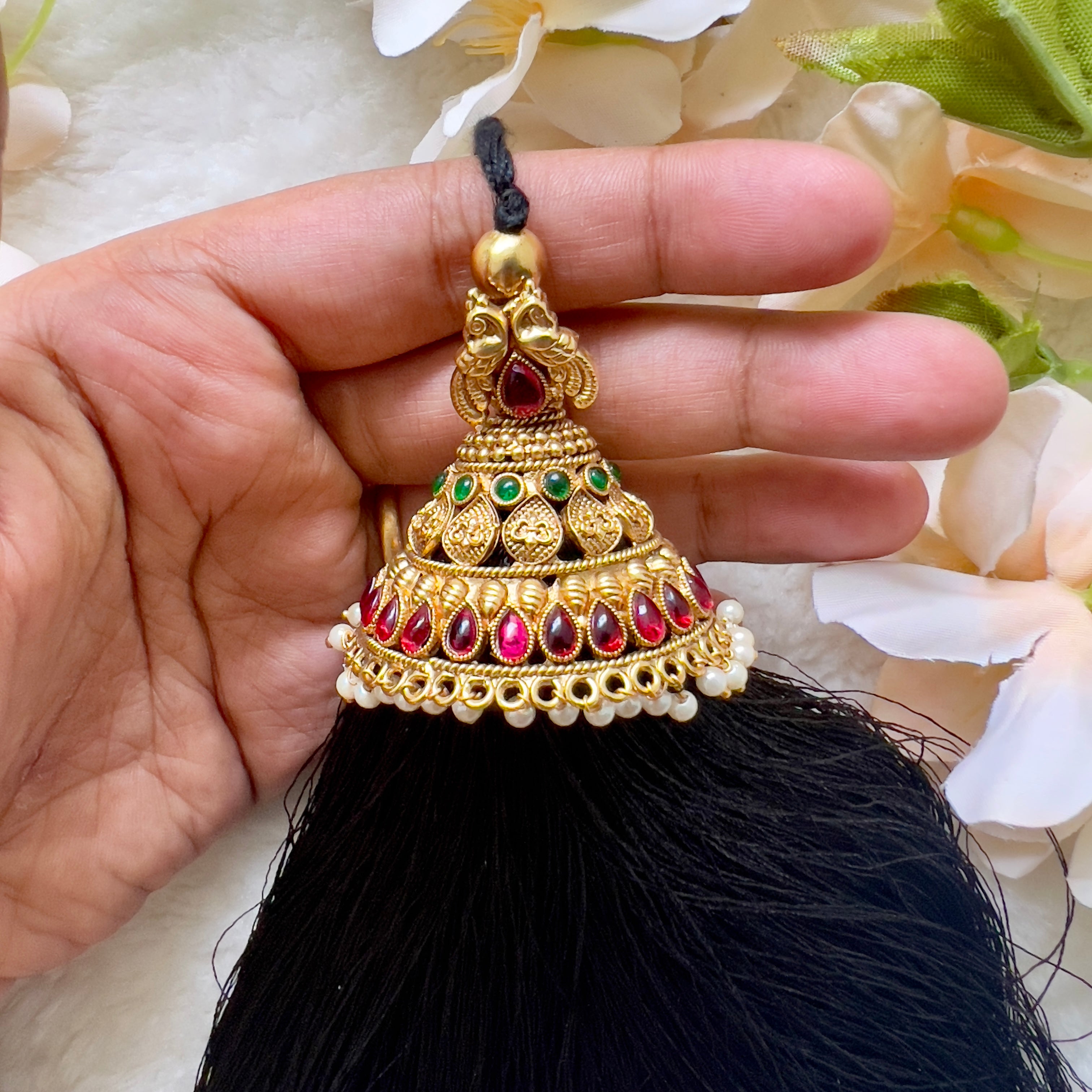 Premium South Indian Bridal Jada Kunjalam / Jada Koppulu Hair Accessory - JK002