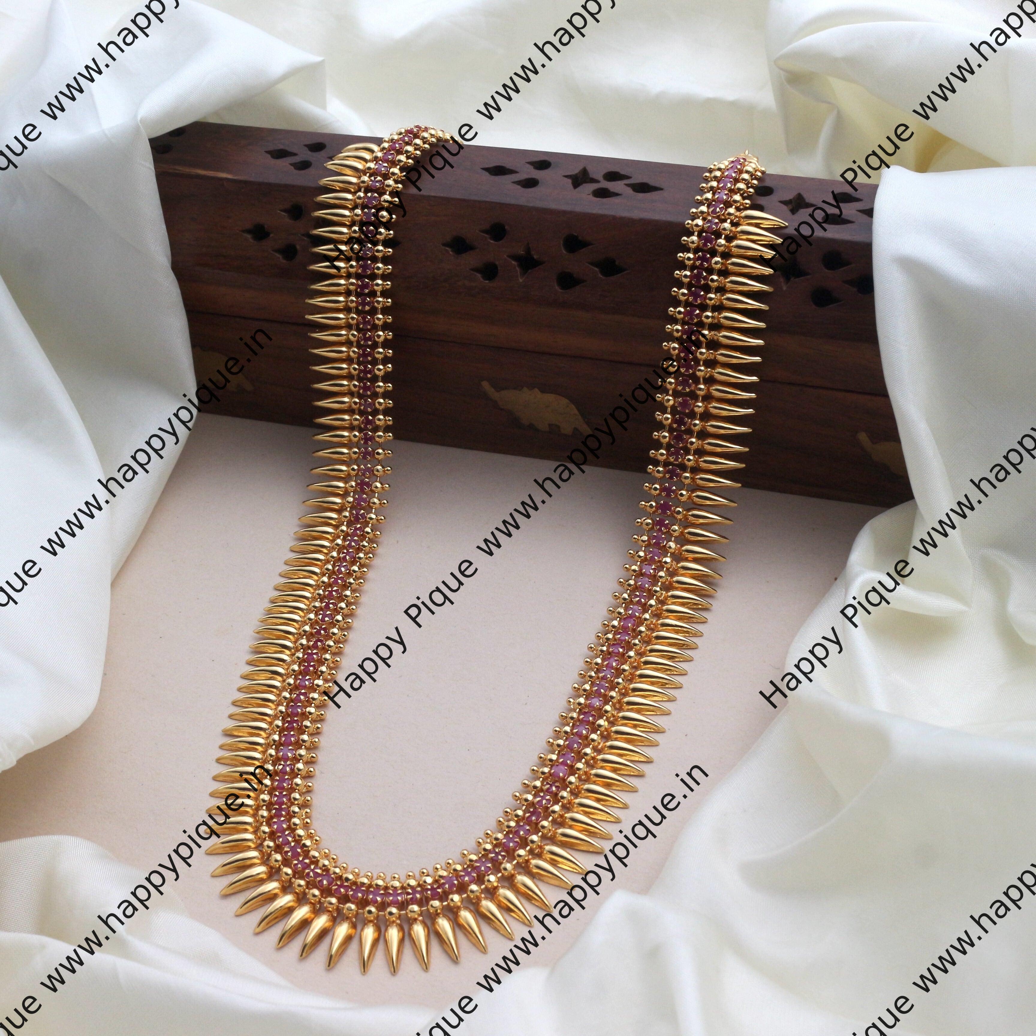 Real Gold Tone Traditional Kerala Mulla Mottu AD Haaram