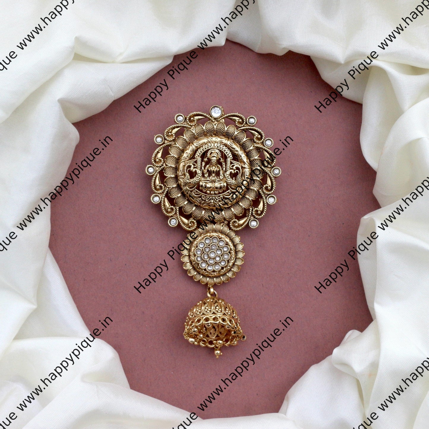 Premium Antique Gold Nagas Kemp Junior Bridal Choti - Mayuri Lakshmi