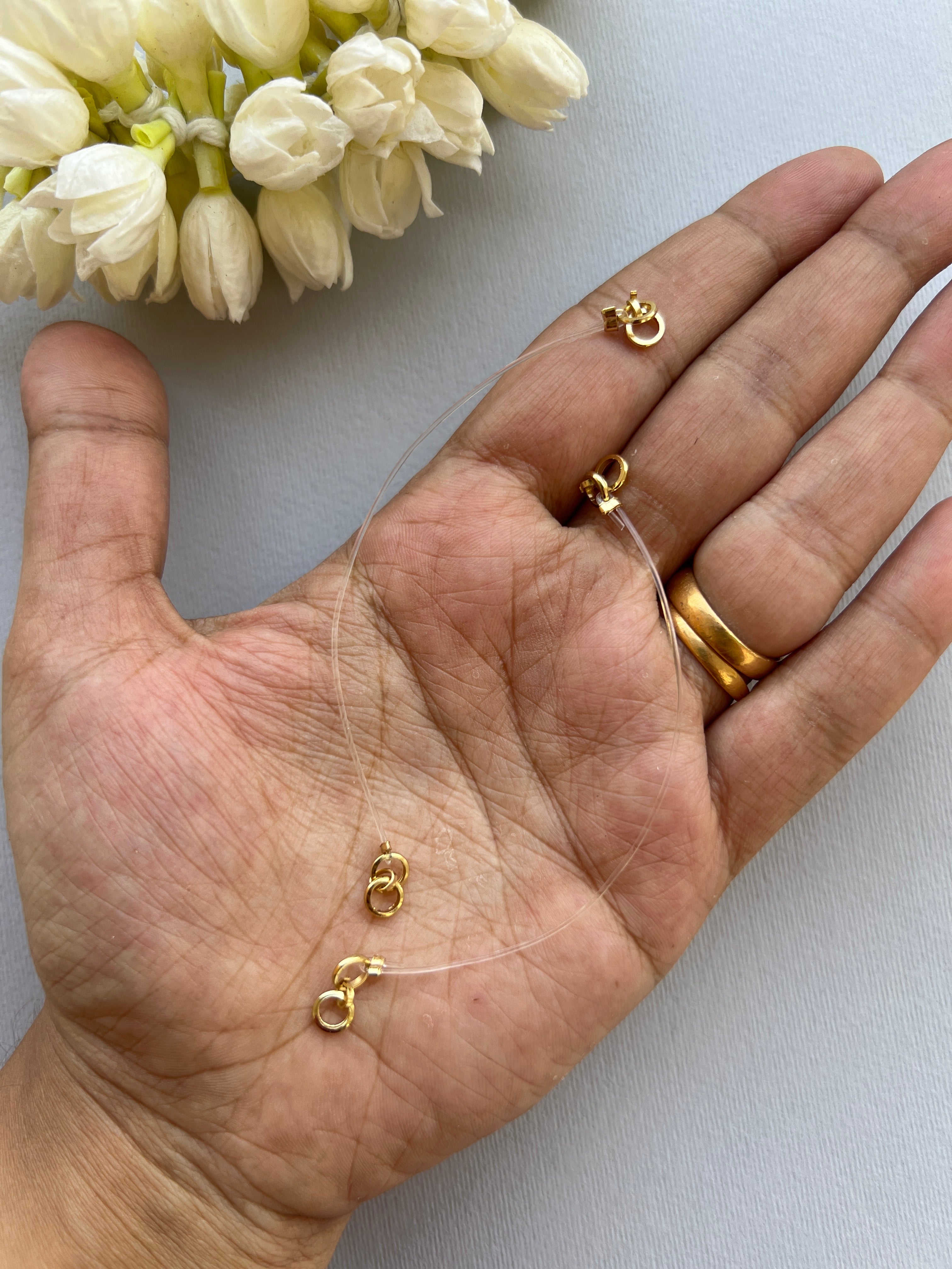 Premium Quality High Gold Invisible Kaan Chain/Ear Chain - One Pair