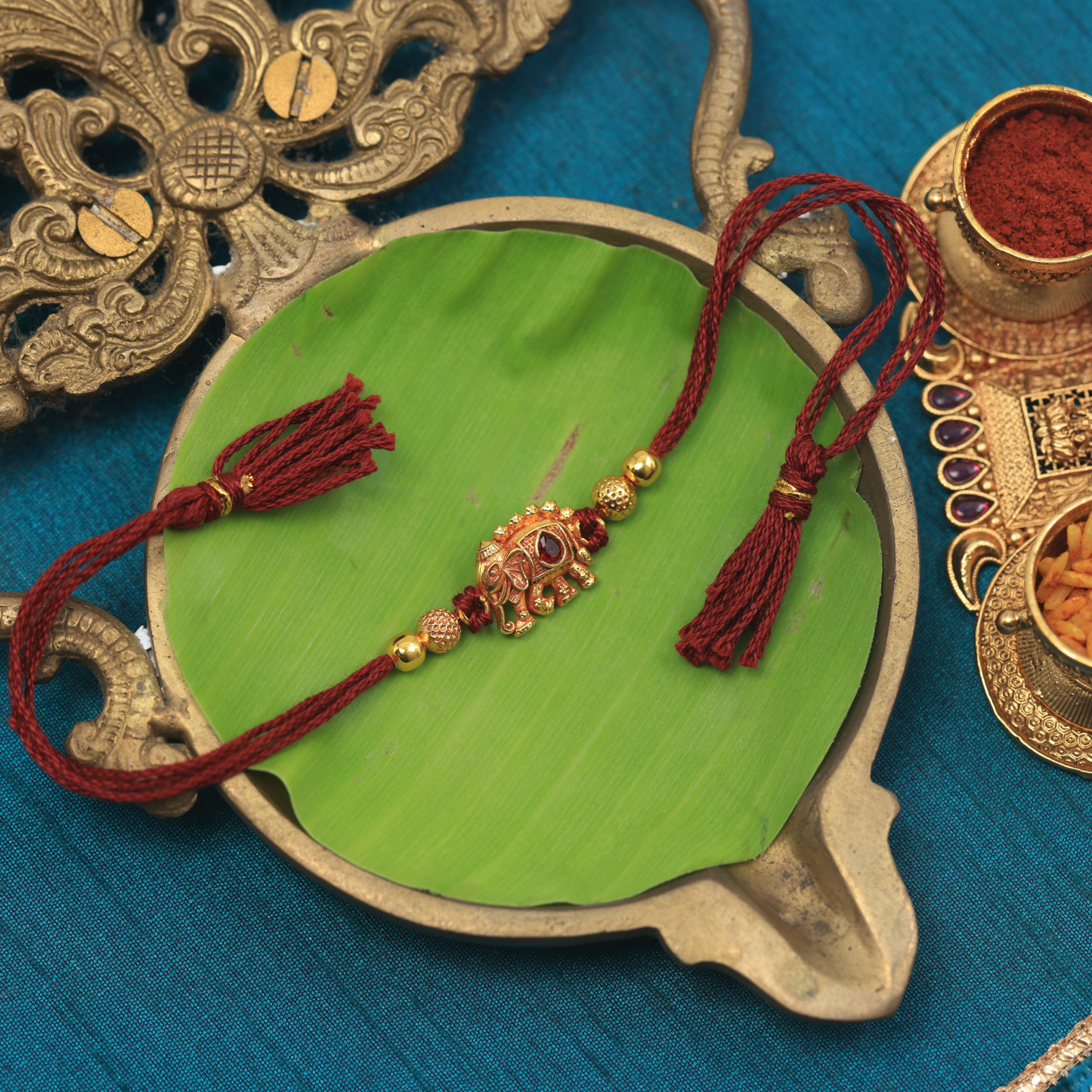 Handmade Traditional Raksha Bandhan Rakhi - Elephant Design