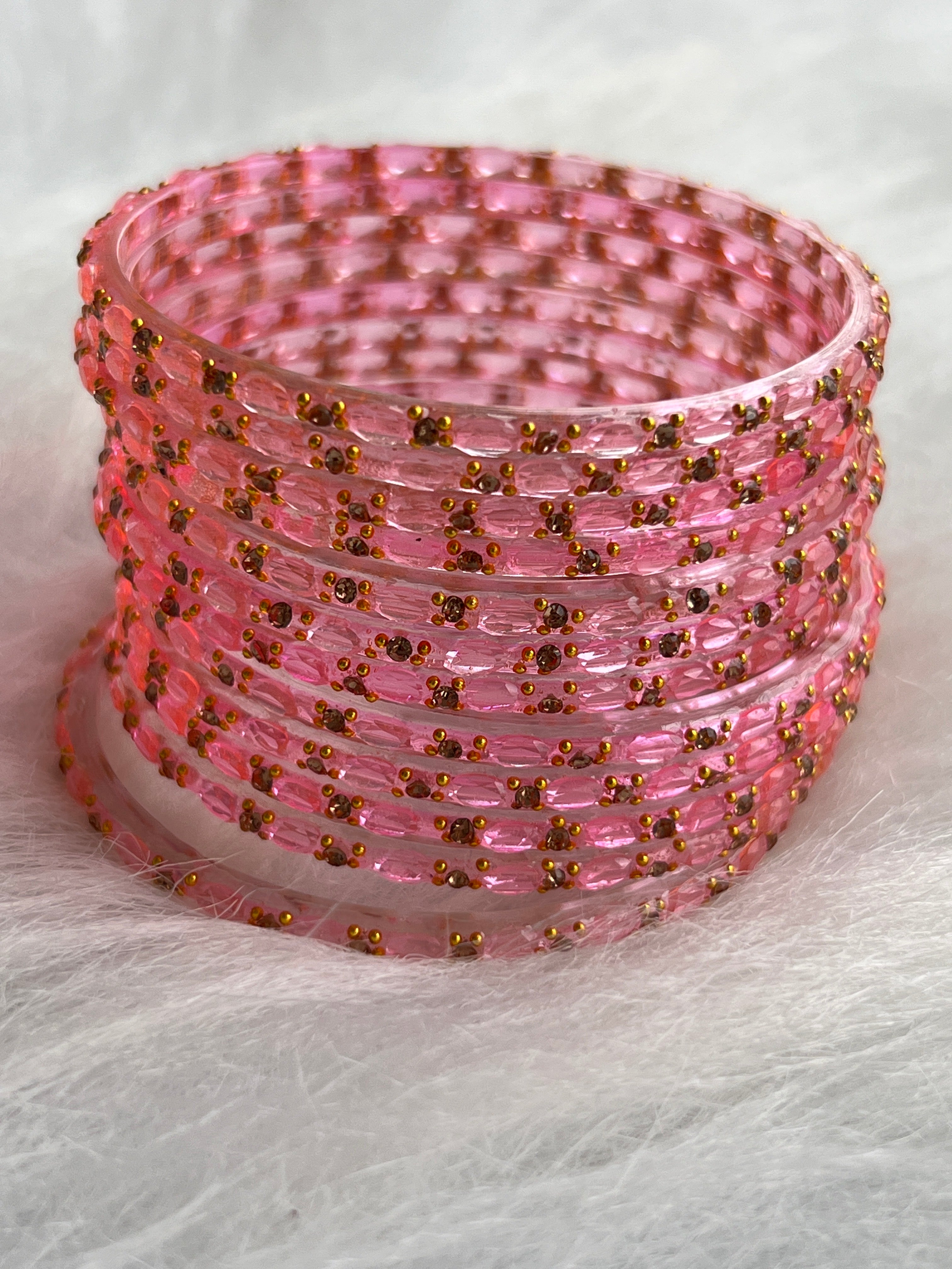 PREMIUM CRYSTAL CUT STONE WORK BRIDAL BANGLES